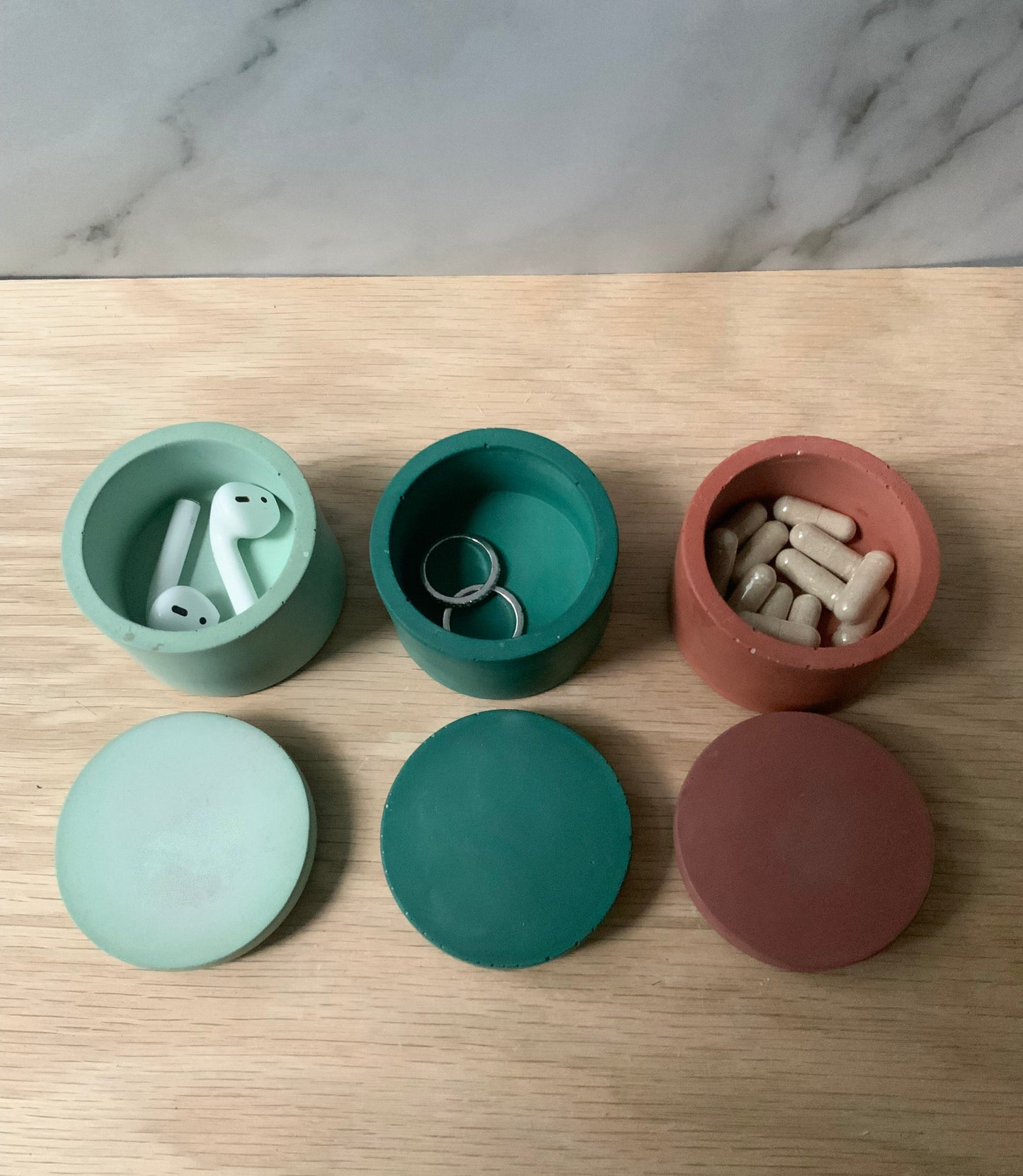 Storage Container | Gypsum Cement Pinch Pot | Jewelry Storage