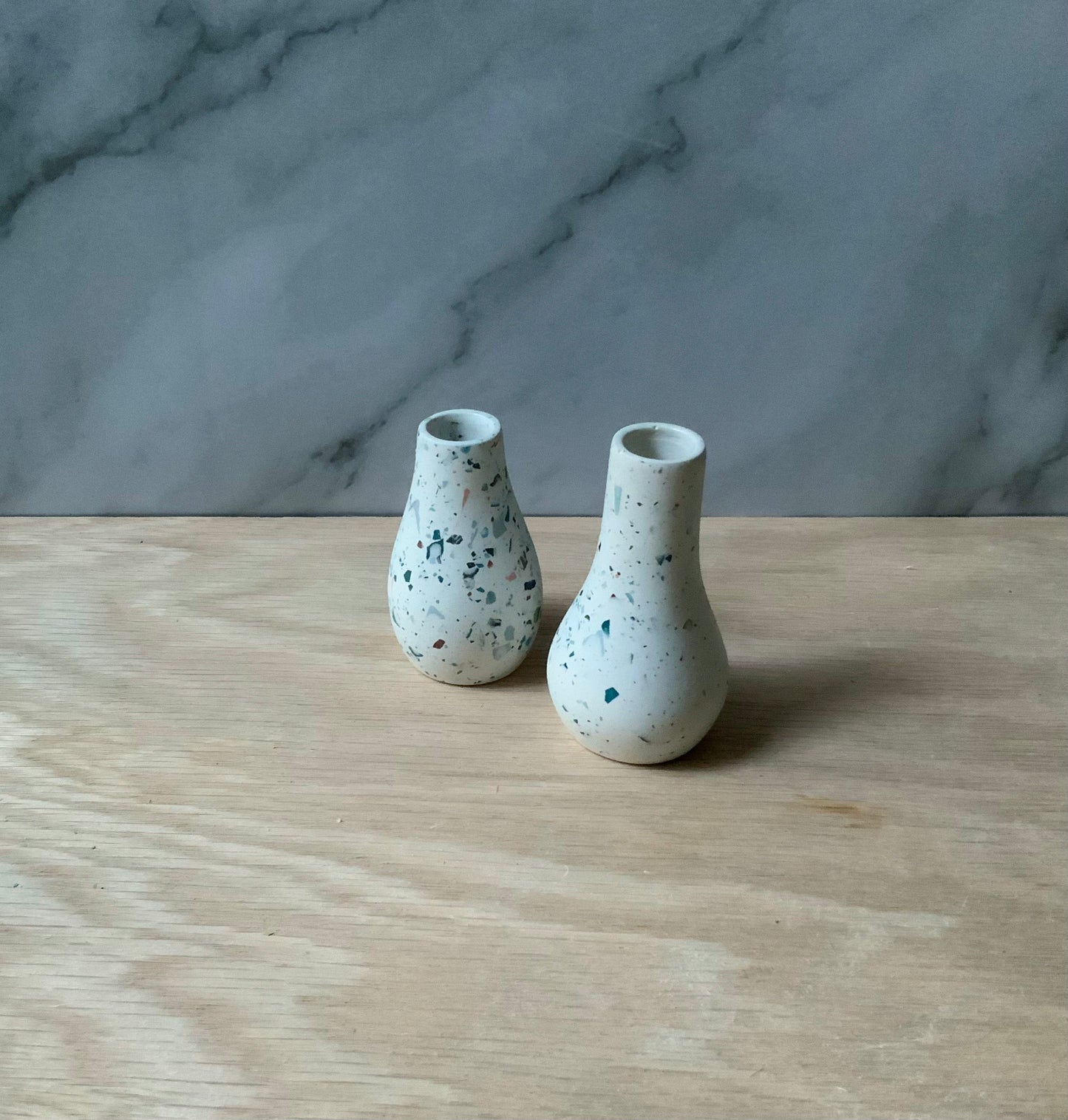 Miniature Bud Vases Terrazzo | Gypsum Cement | Small Flower Vases | Air Plant Holders | Concrete home decor