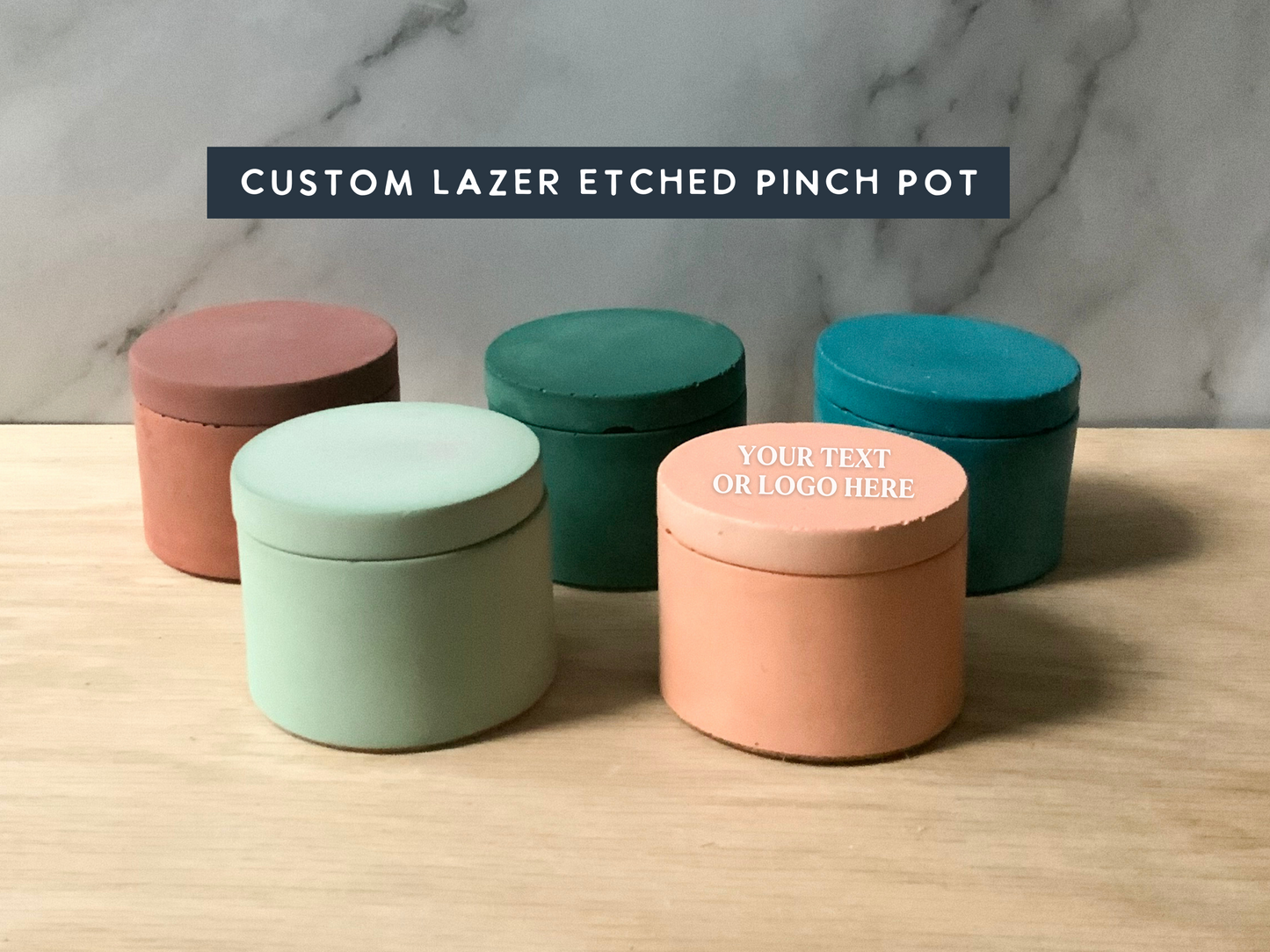 Personalized Storage Container | Gypsum Cement Pinch Pot | Jewelry Storage
