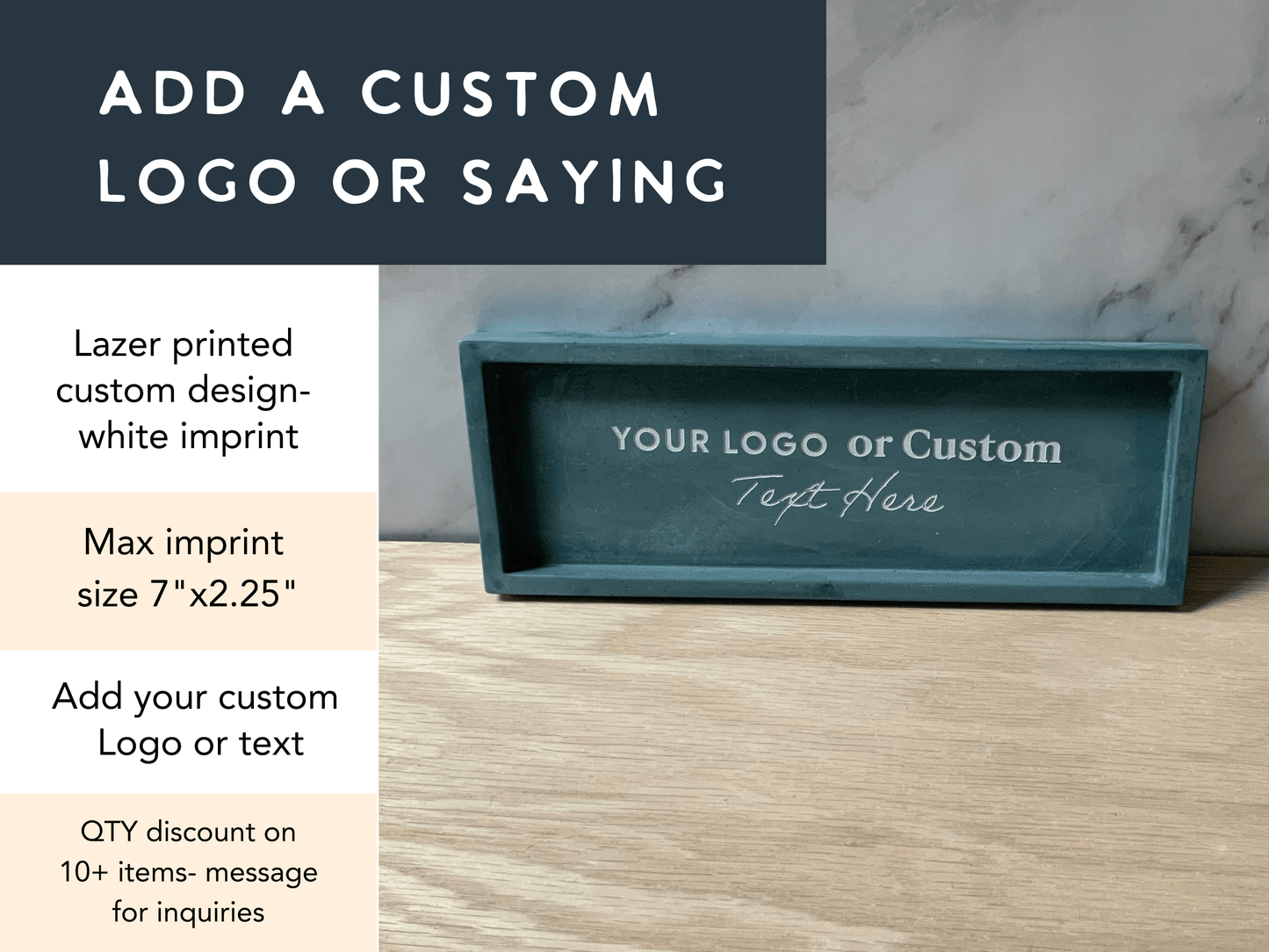 Personalized Stone Decorative Rectangular Tray