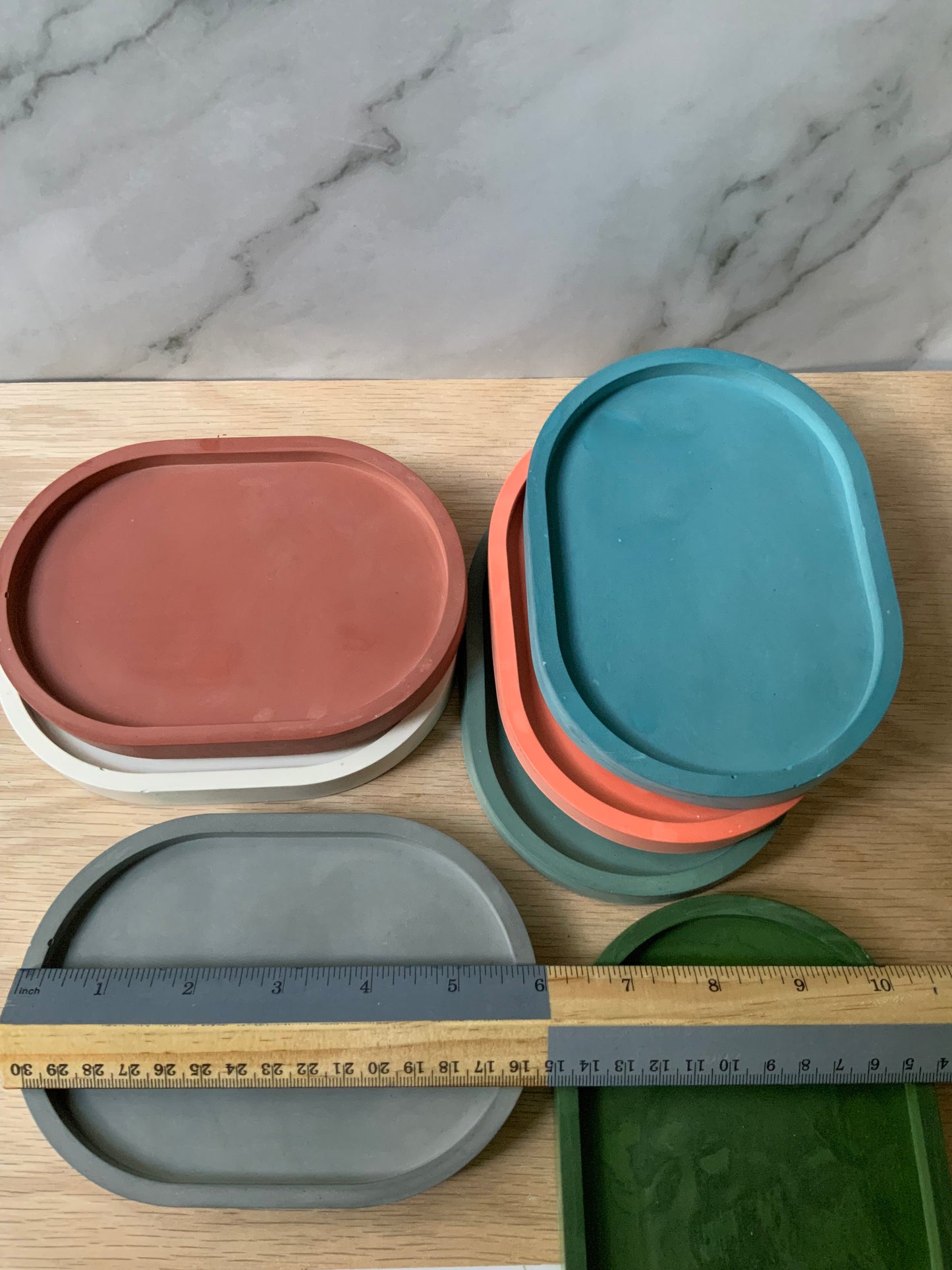 Concrete Oval Tray Small | candle tray | trinket tray modern