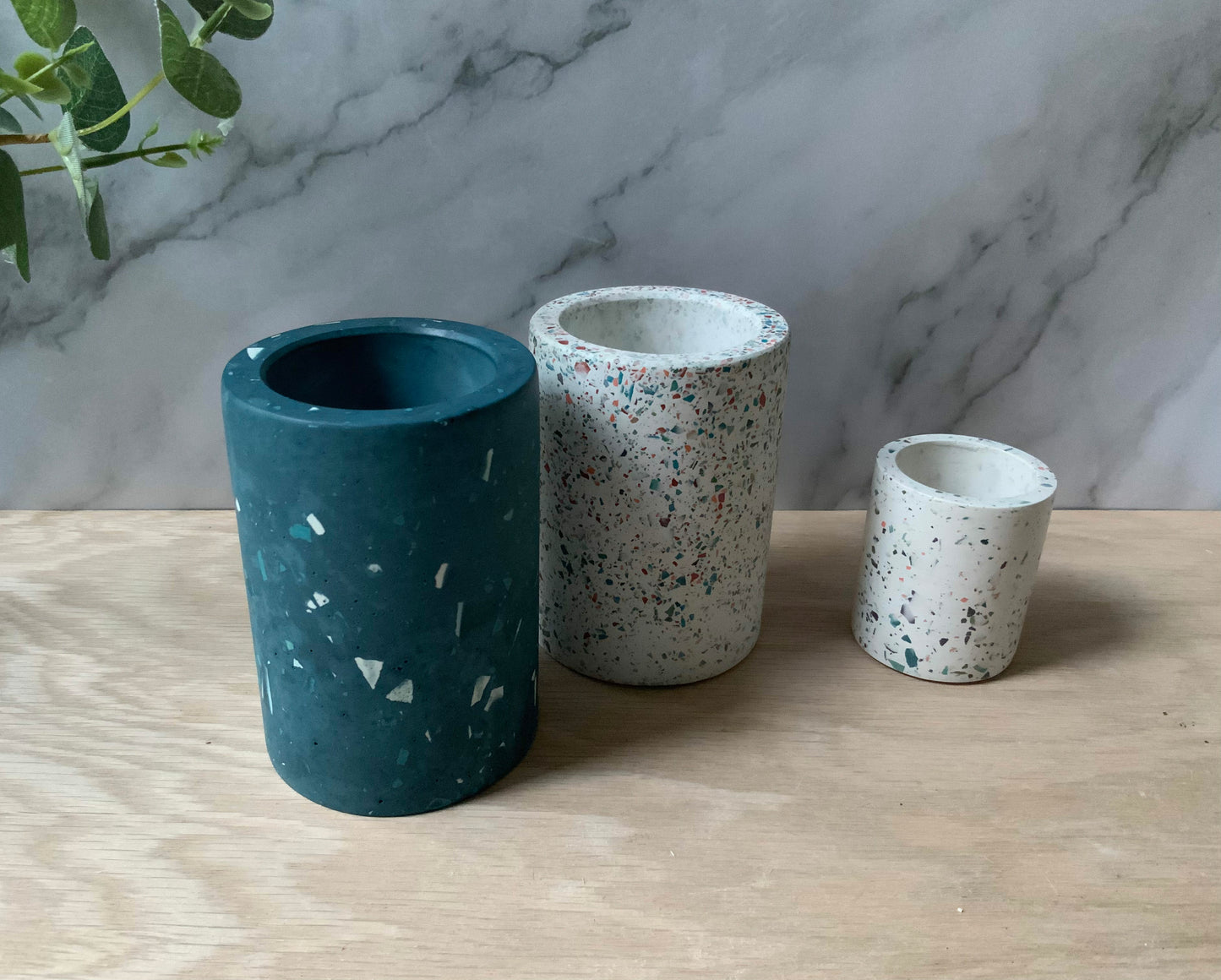 Terrazzo Storage Cup Pen Pot | Modern Desk Storage | Bathroom Storage | Concrete home decor | Bath accessories