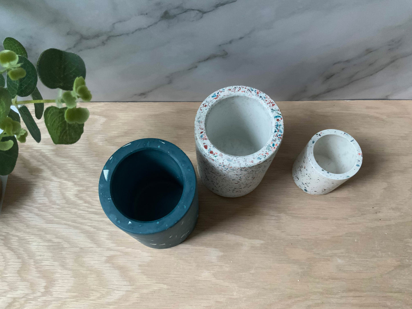 Terrazzo Storage Cup Pen Pot | Modern Desk Storage | Bathroom Storage | Concrete home decor | Bath accessories