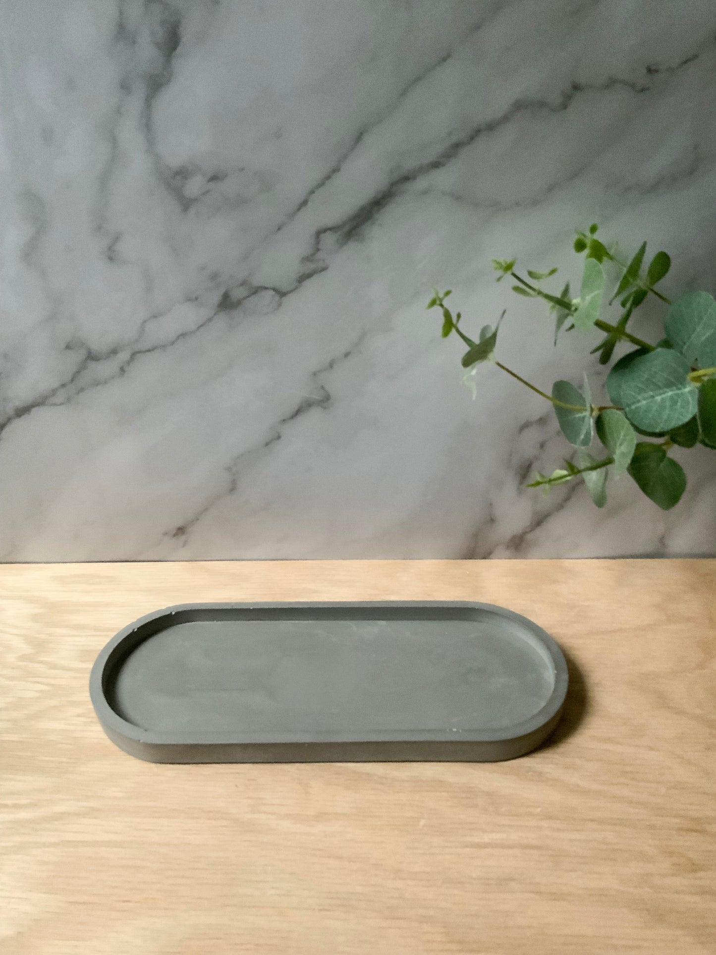 Catch-all cement stone tray Large | Decorative soap or candle holder | Pill tray home decor | arch table decoration or nightstand piece