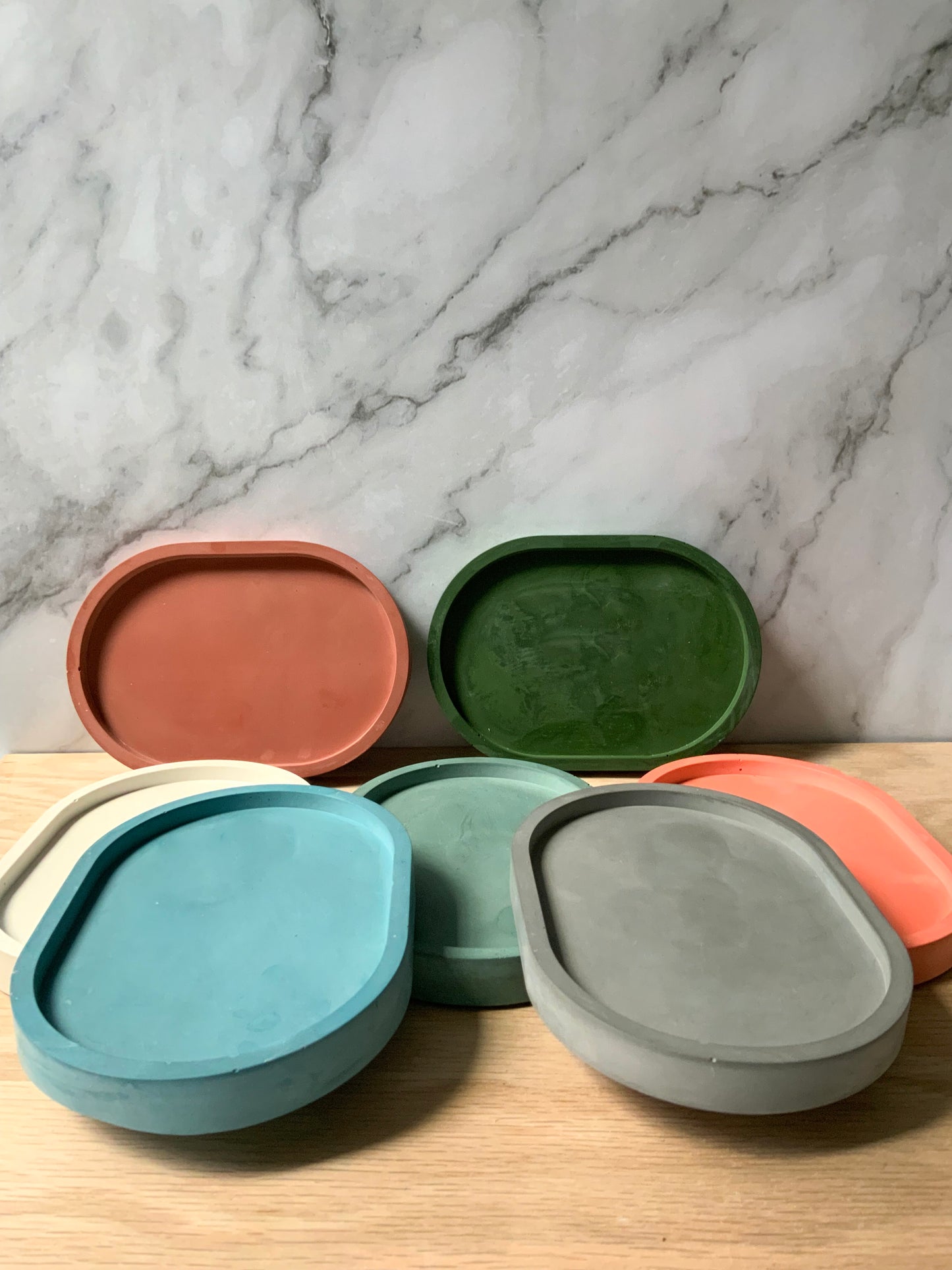 Concrete Oval Tray Small | candle tray | trinket tray modern