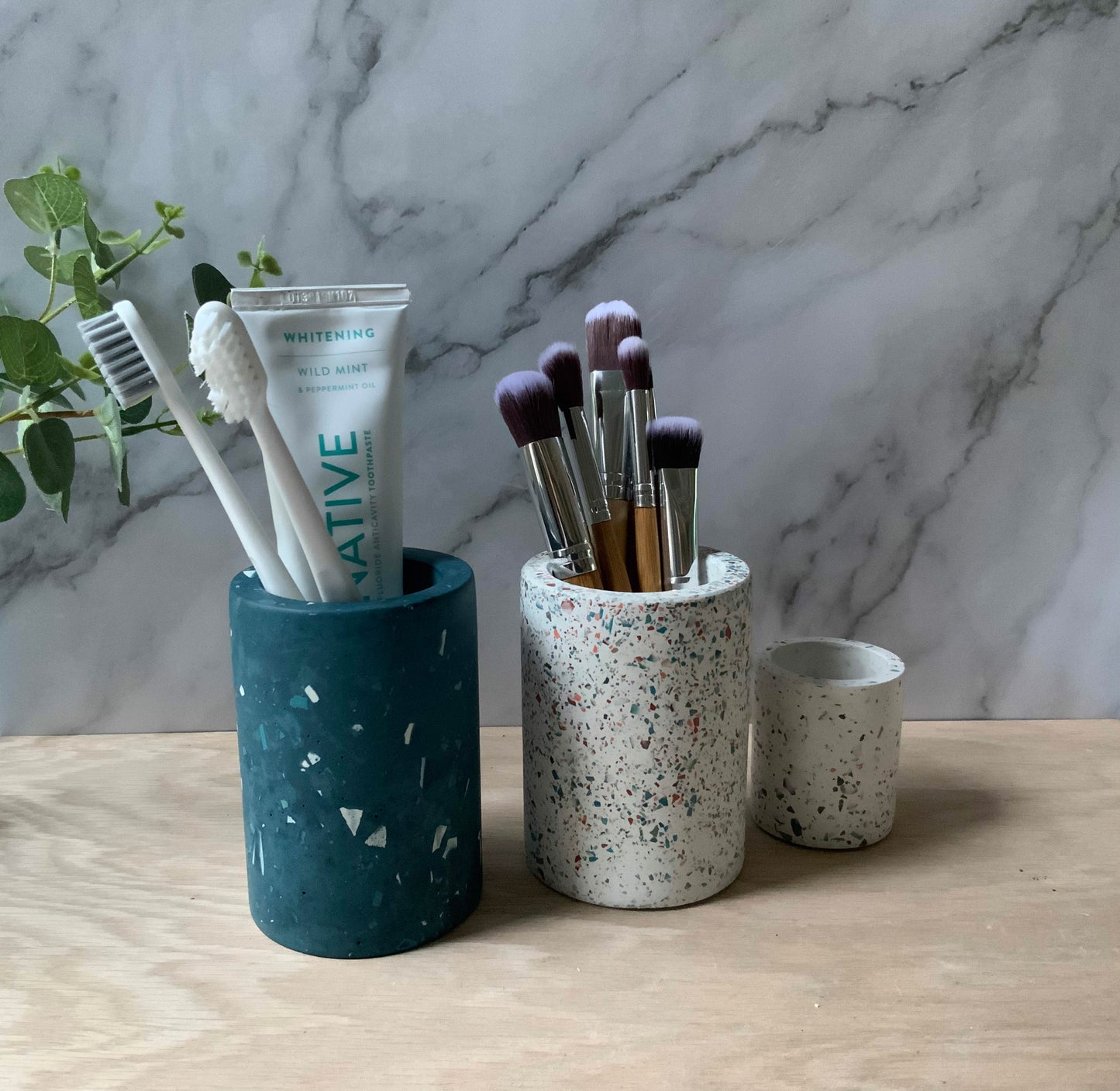 Terrazzo Storage Cup Pen Pot | Modern Desk Storage | Bathroom Storage | Concrete home decor | Bath accessories