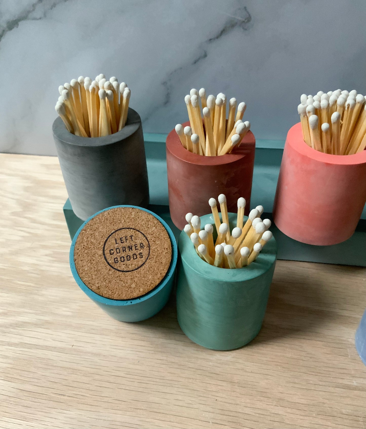Match stick holder concrete | Minimalist match storage | Modern match striker