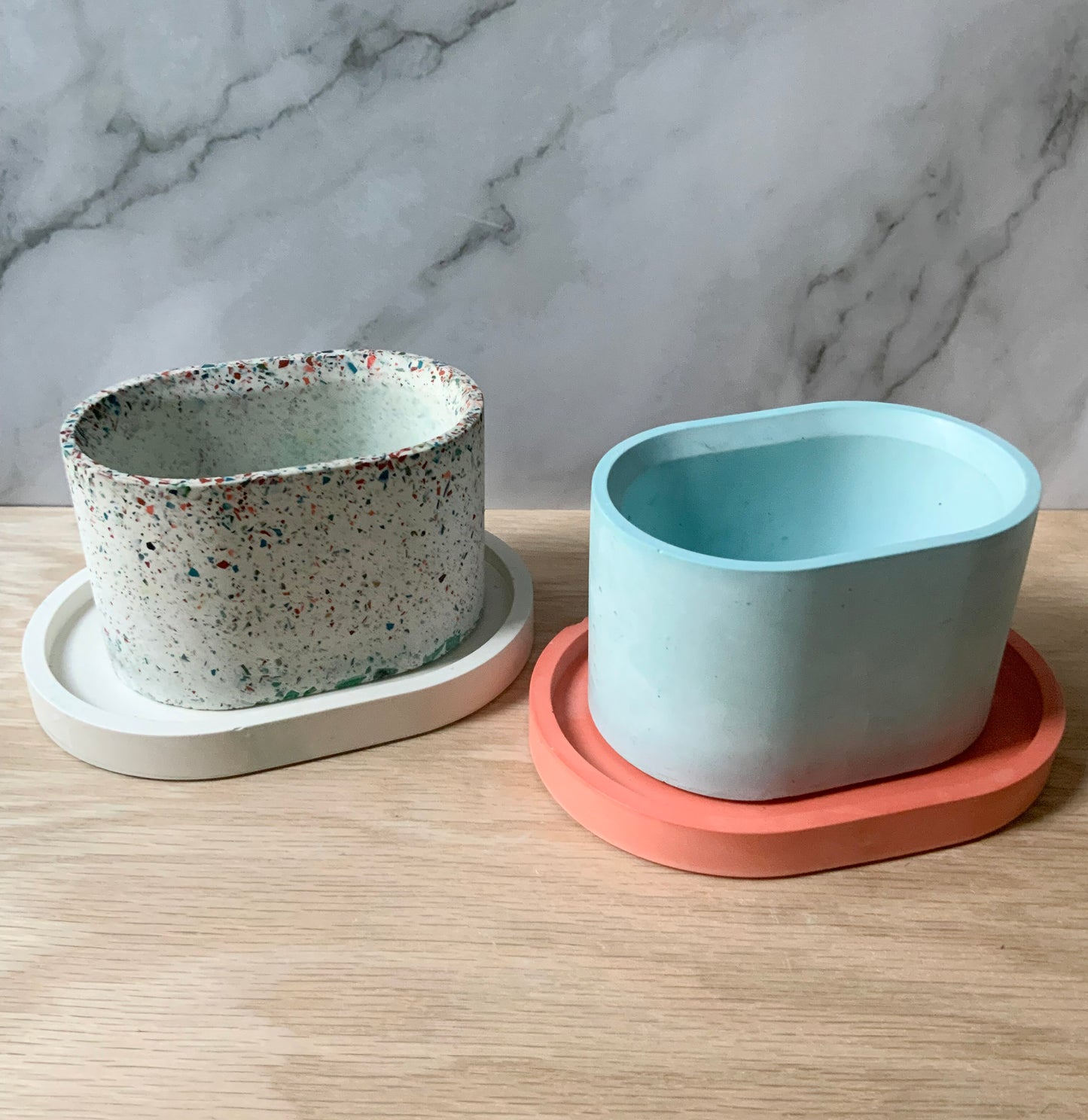 Concrete Oval Tray Small | candle tray | trinket tray modern