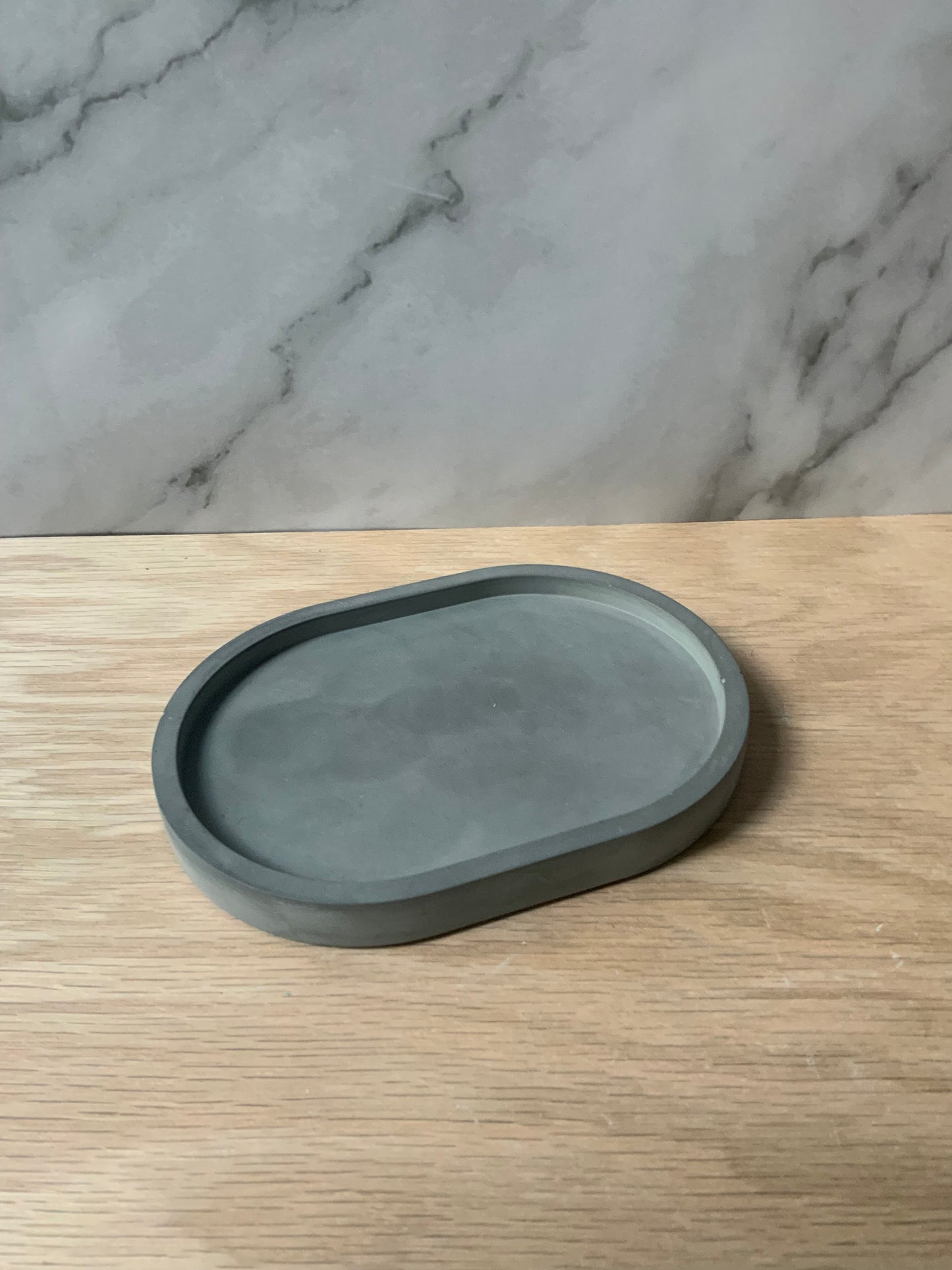 Concrete Oval Tray Small | candle tray | trinket tray modern