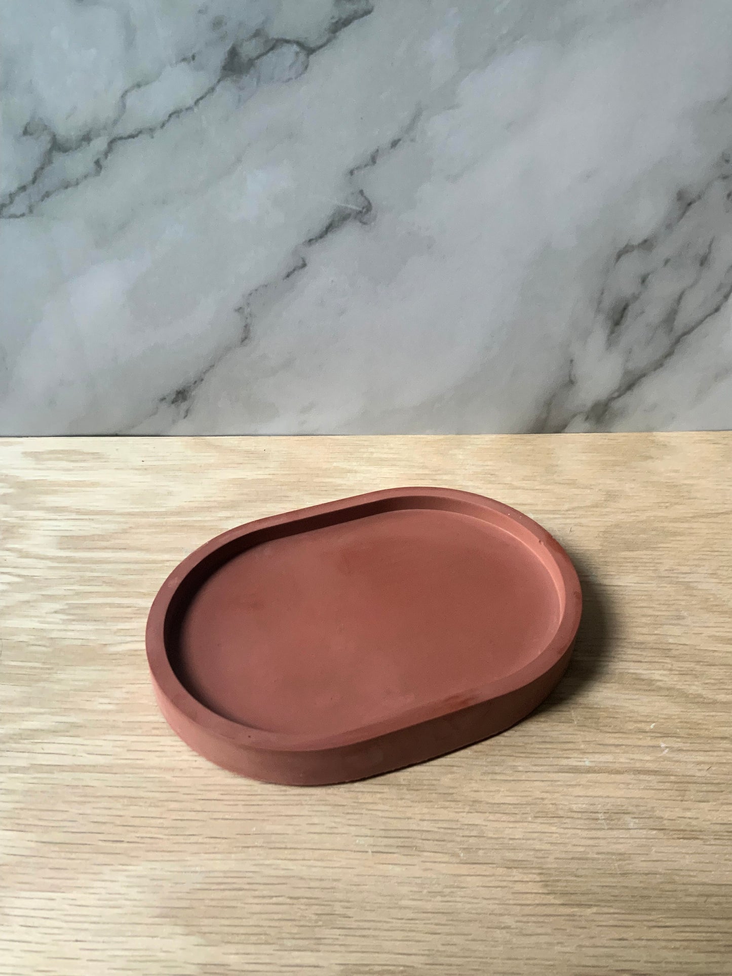 Concrete Oval Tray Small | candle tray | trinket tray modern