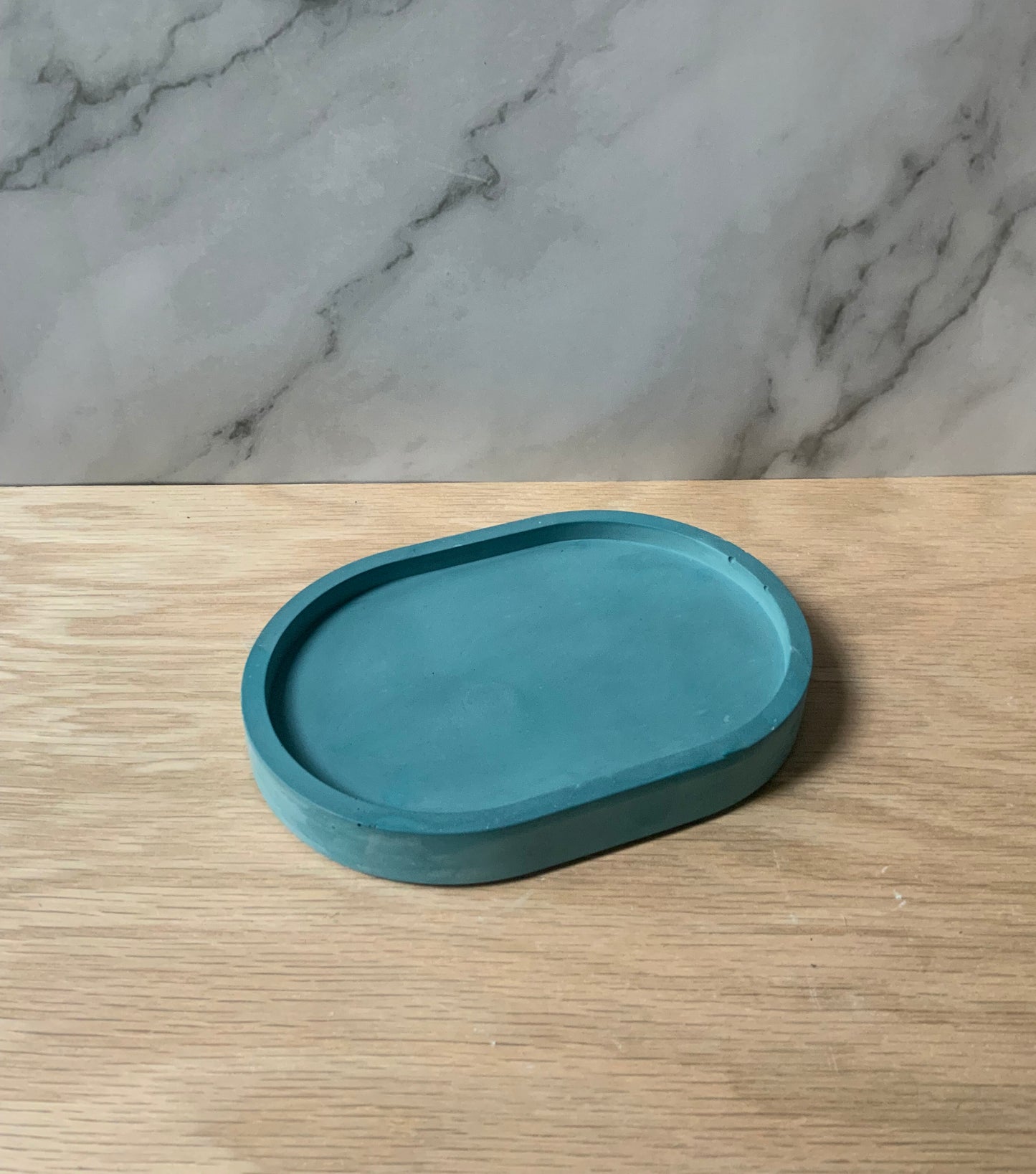 Concrete Oval Tray Small | candle tray | trinket tray modern