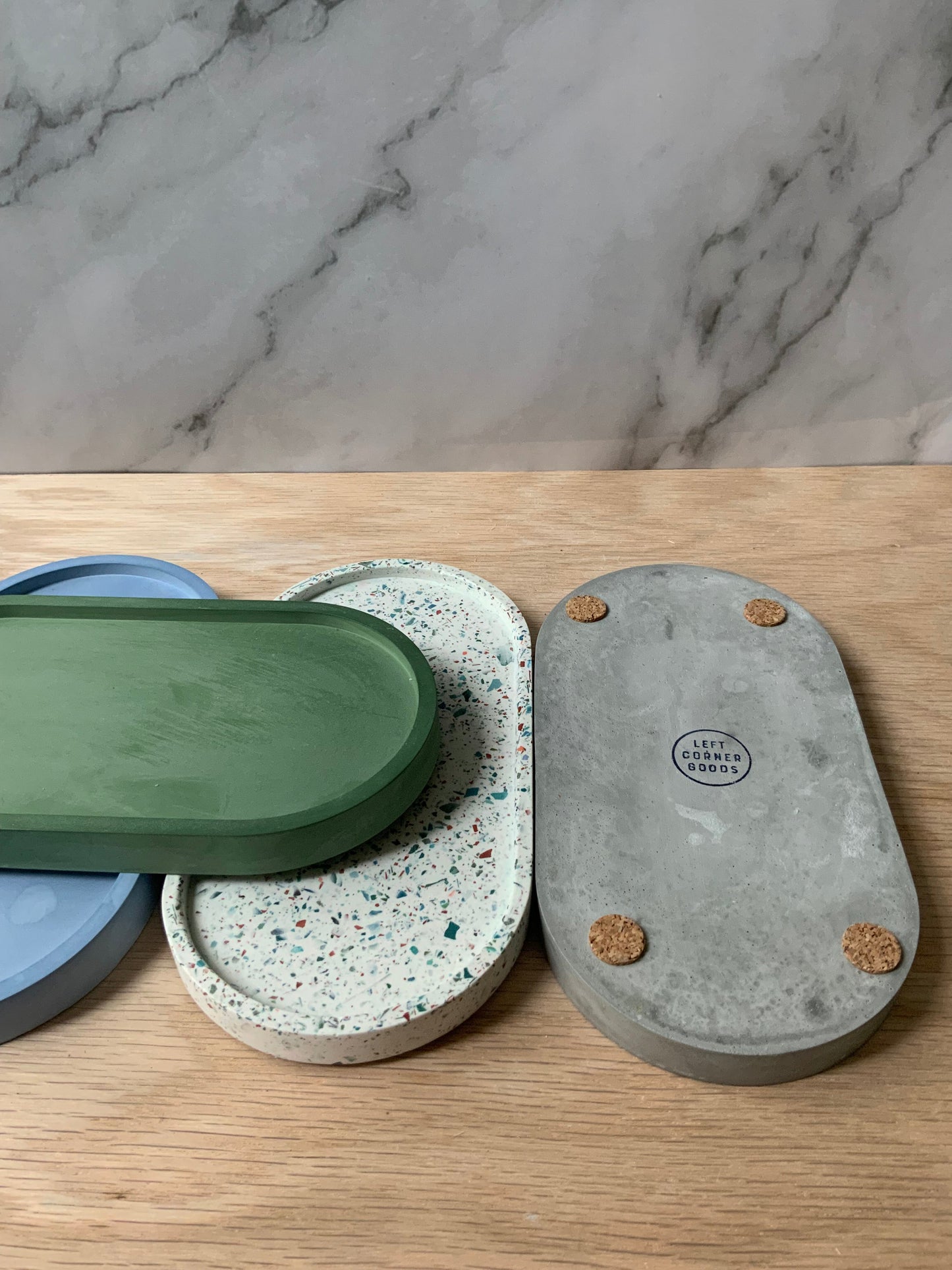 Personalized Concrete Oval Tray | candle tray | trinket tray modern