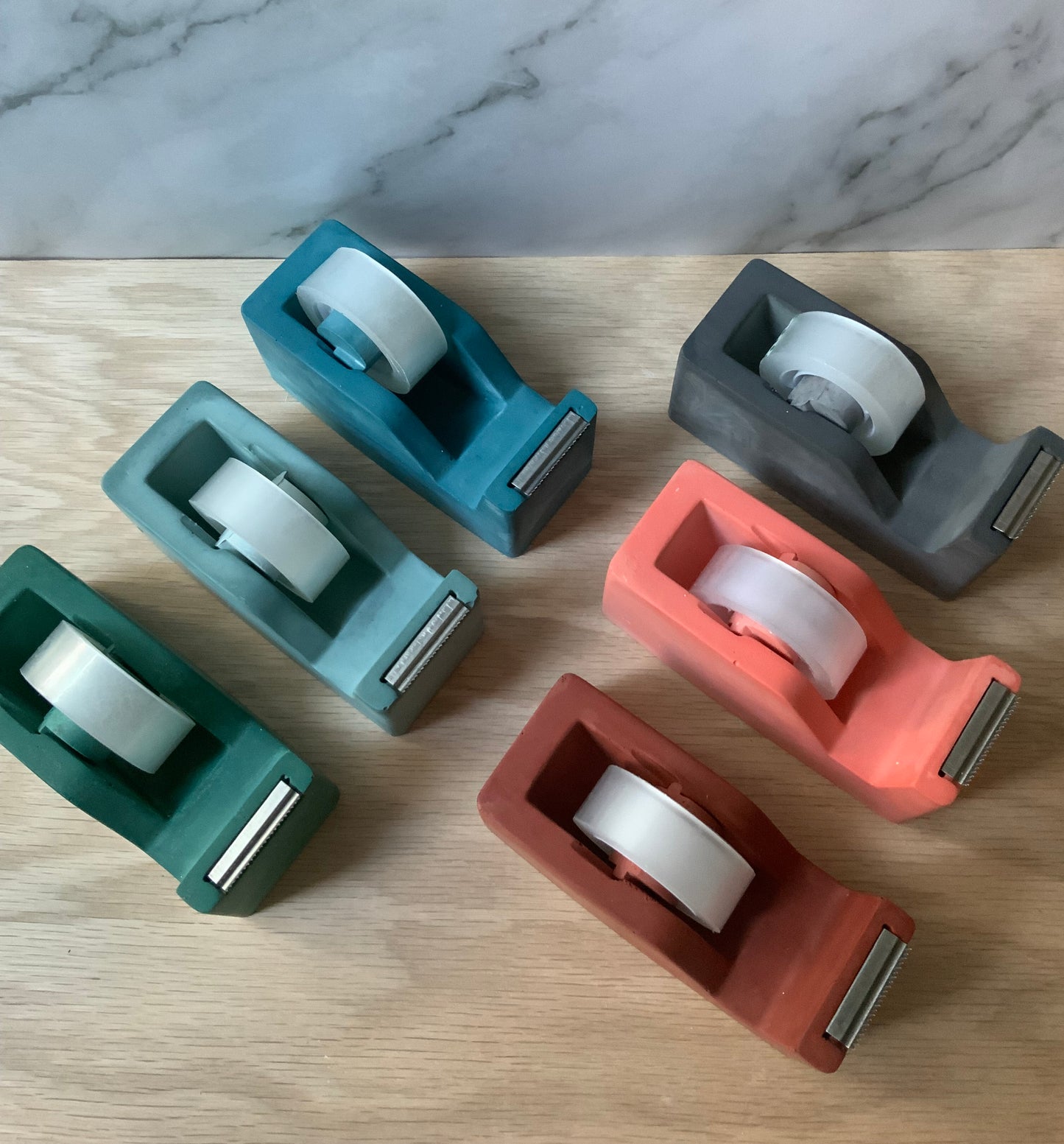 Cement Tape Dispenser | Modern Industrial Office Decor | Unique Concrete Desk Accessory | Stylish and Functional Tape Holder | Office Gift