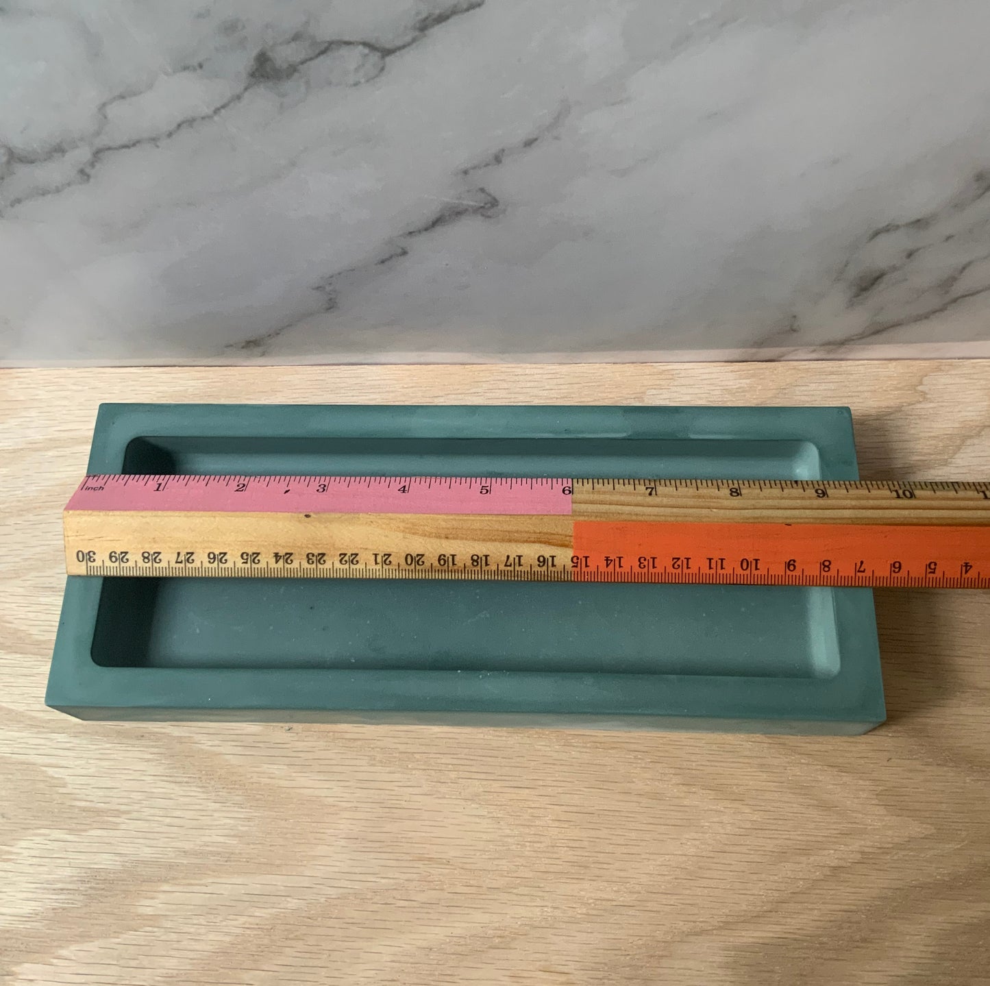 Concrete Terrazzo rectangle Tray Large | Candle or Soap Trivet | Modern Catchall Tray | Bathroom Tray