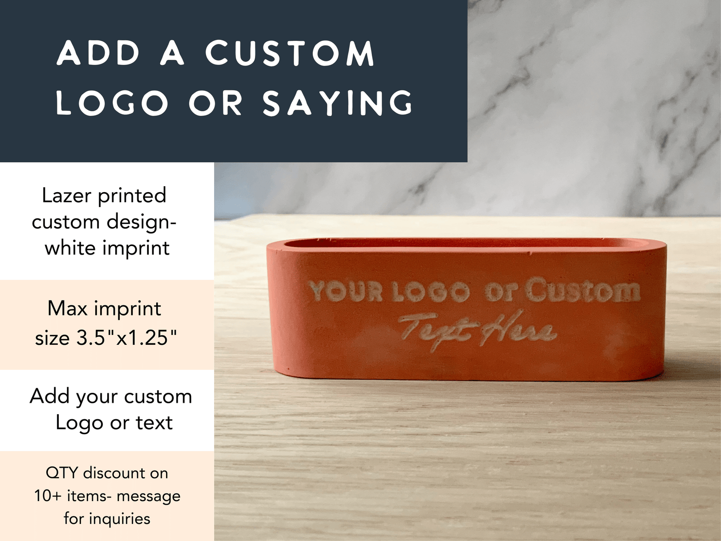 Customized Business Card Holder- Desk Accessory