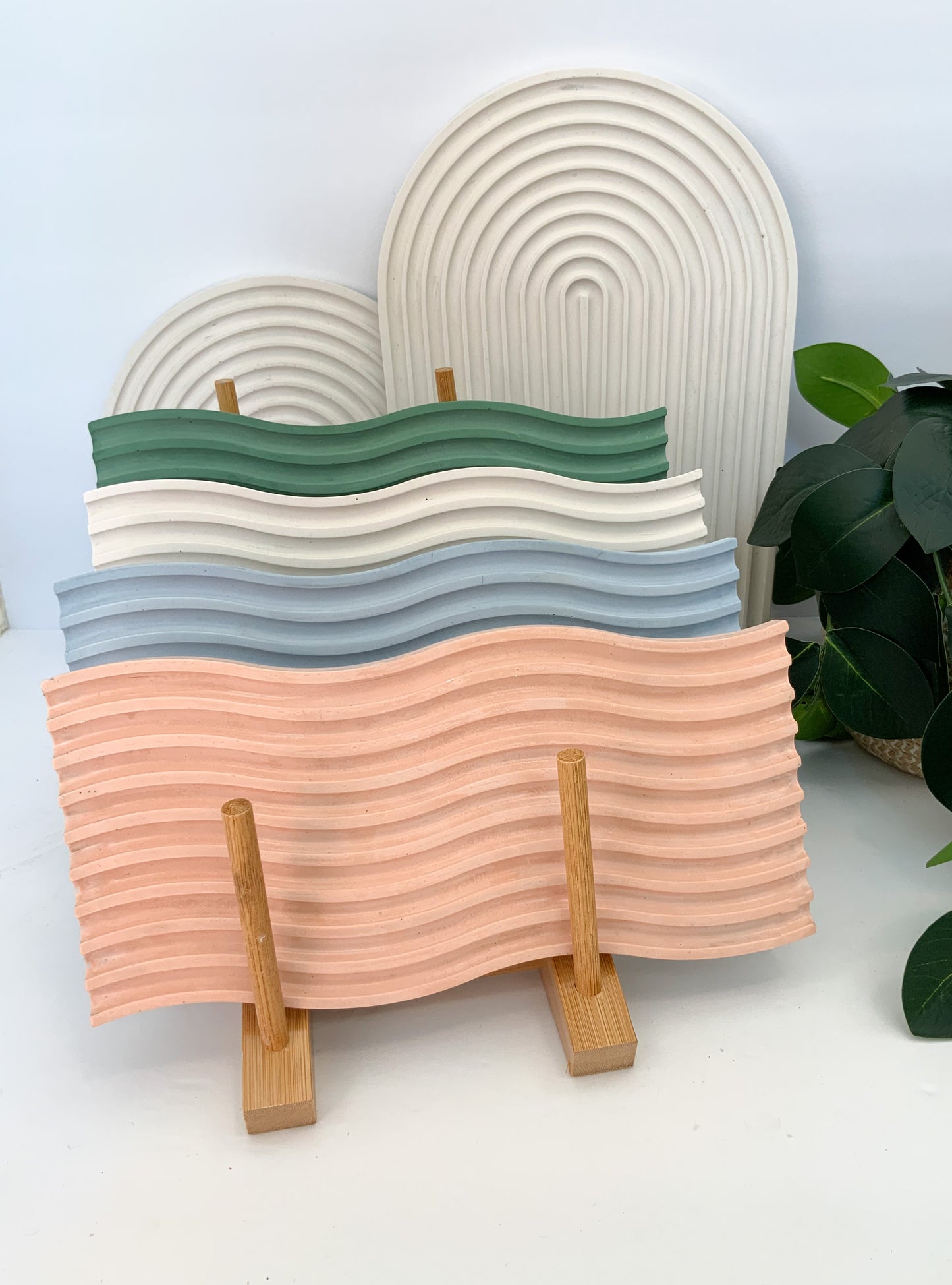 Wave Boho Stone Decorative Tray