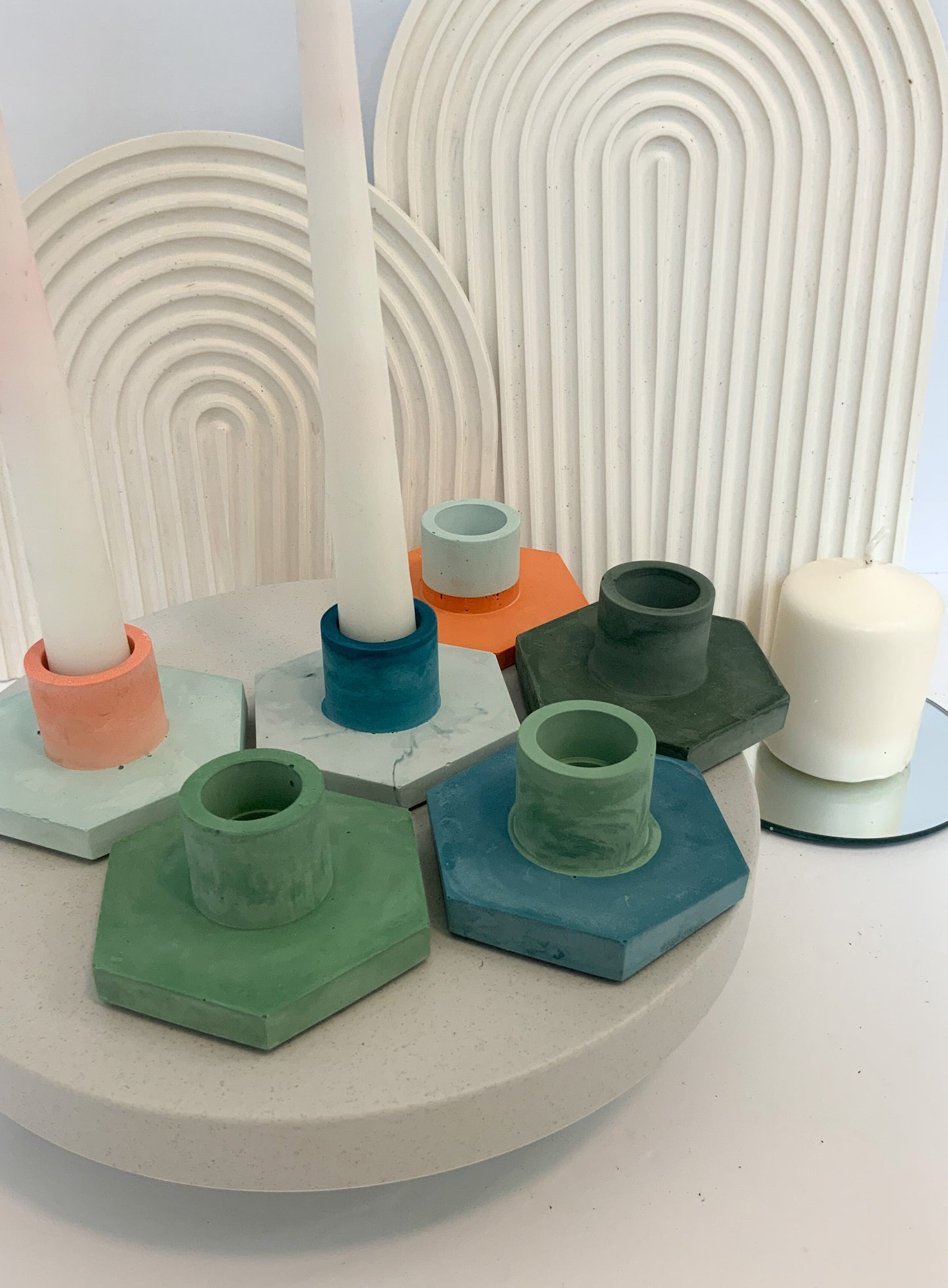 Hexagon Candle Holders