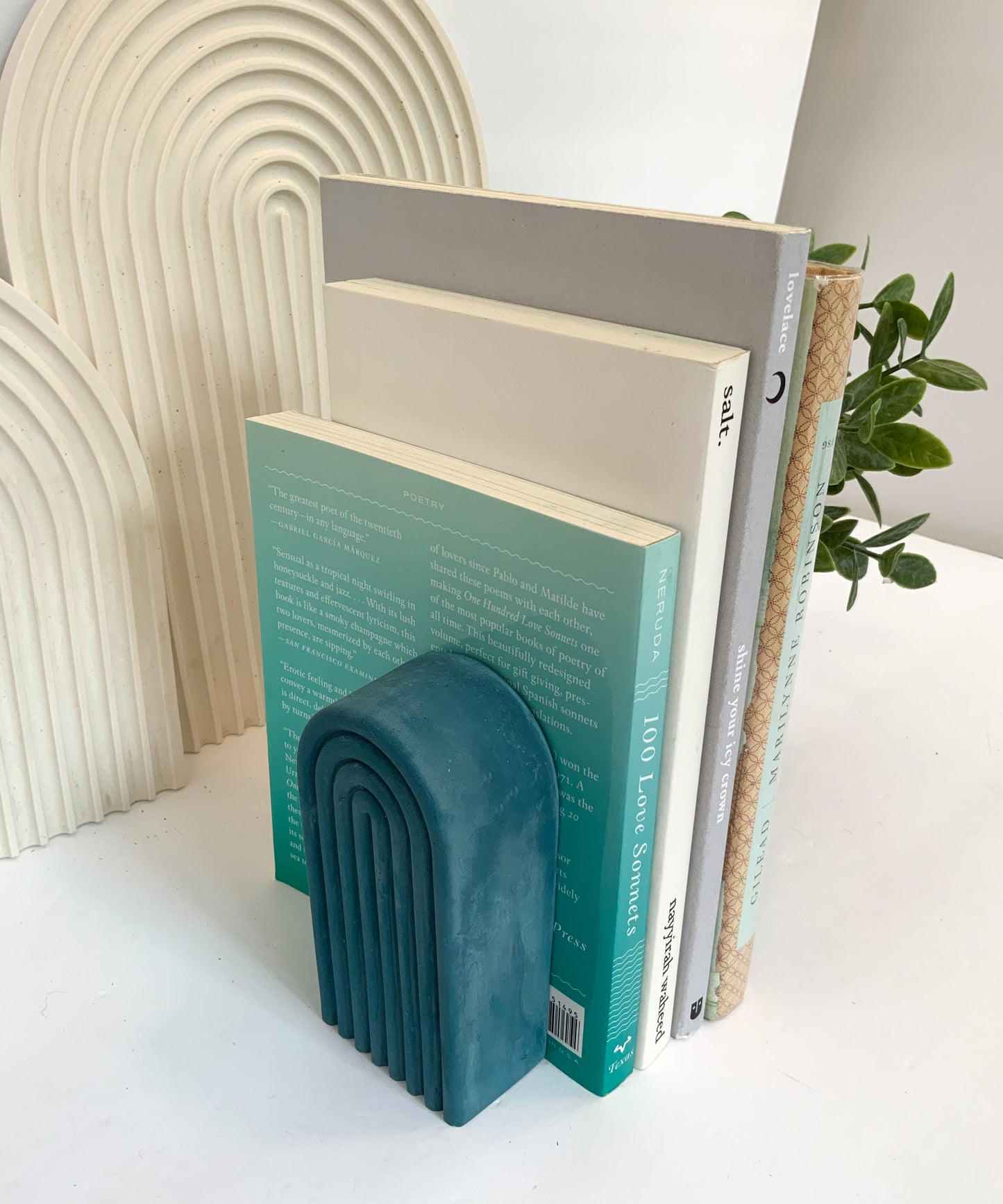Arch Shape Book Ends or shelf art- set of 2
