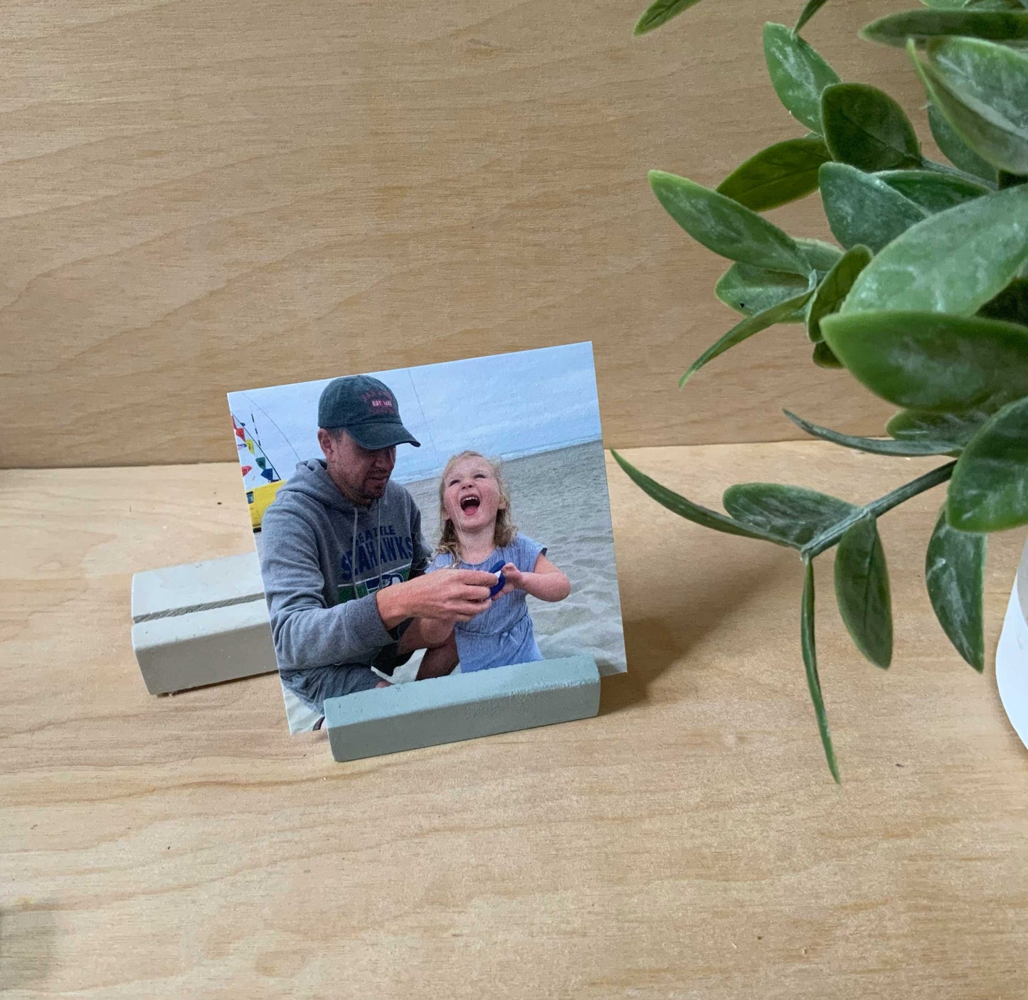 Photo and Business card Holder | photo stand set concrete stone