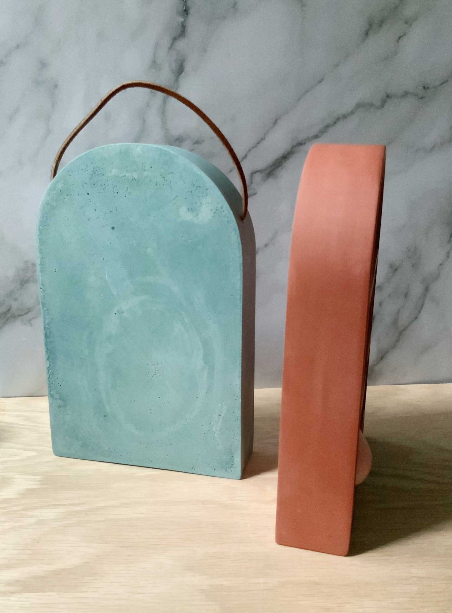 Modern Cement Trinket Arch Shelf for Decorative Storage, Miniature Display, Boho Freestanding Decor