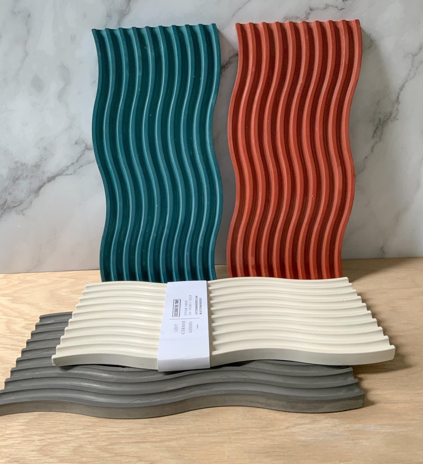 Wave Boho Stone Decorative Tray