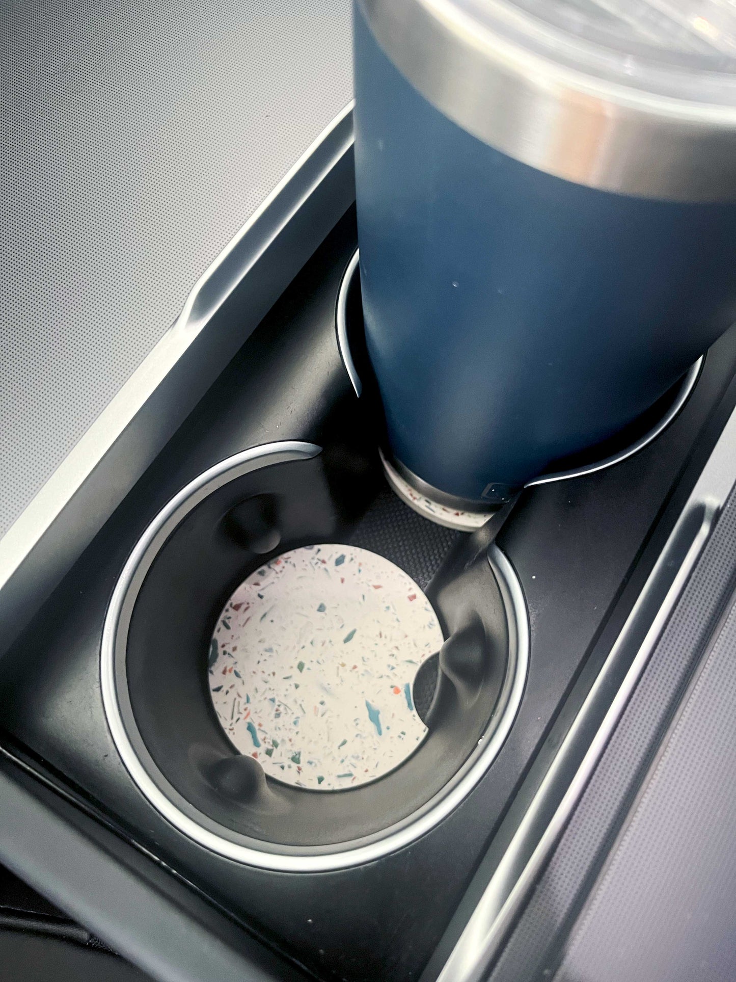 Unique Handmade Terrazzo Cement Car Cup Holder Insert Set