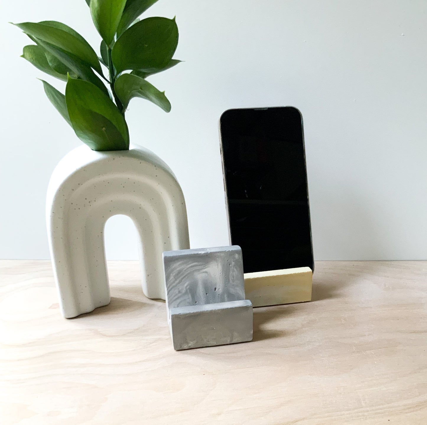 Marble Phone Holder, Concrete Cell Stand, Desk Organization