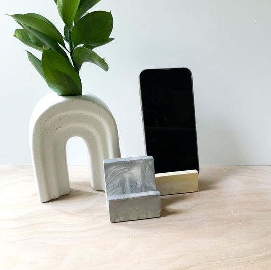 Marble Phone Holder, Concrete Cell Stand, Desk Organization