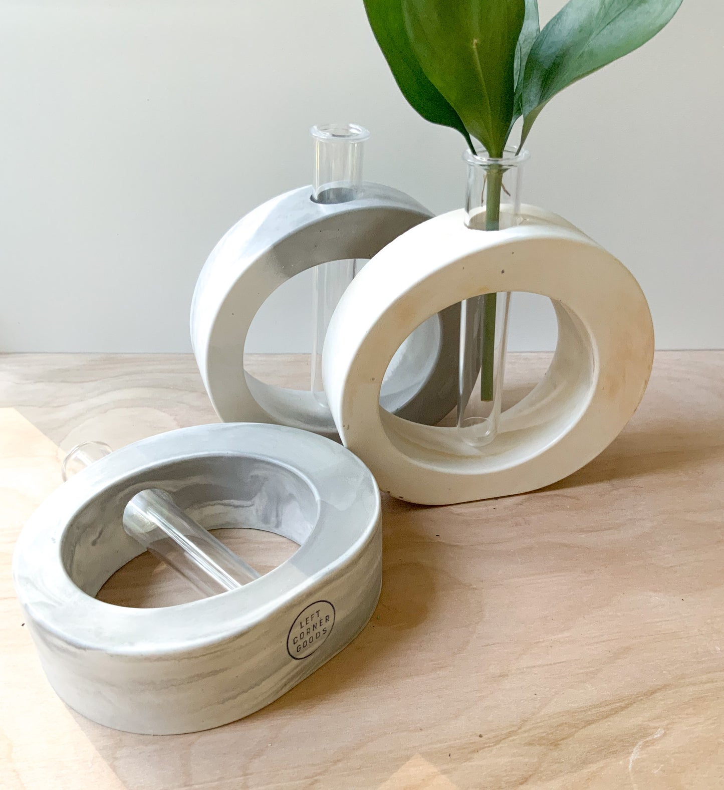 Modern Marble Cement Propagation Vase for Home Decor