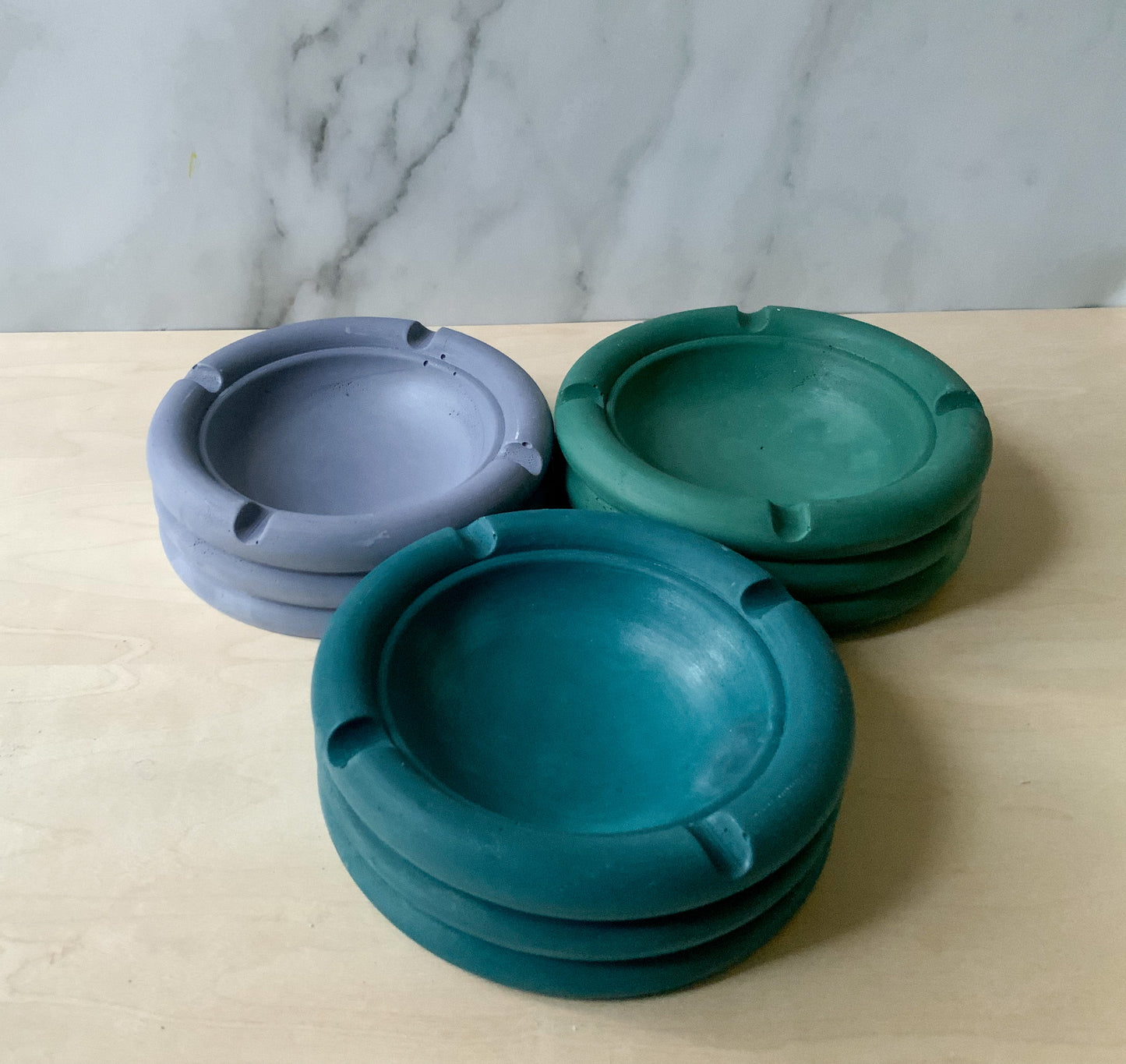 Terrazzo Cement Ashtray Modern Minimal Colorful Functional Decor