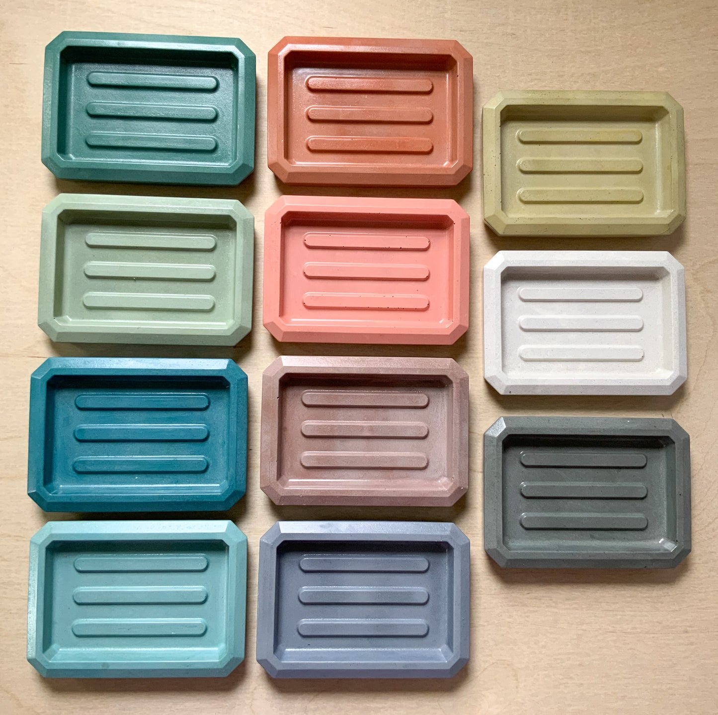 Concrete Rectangular Soap Dish