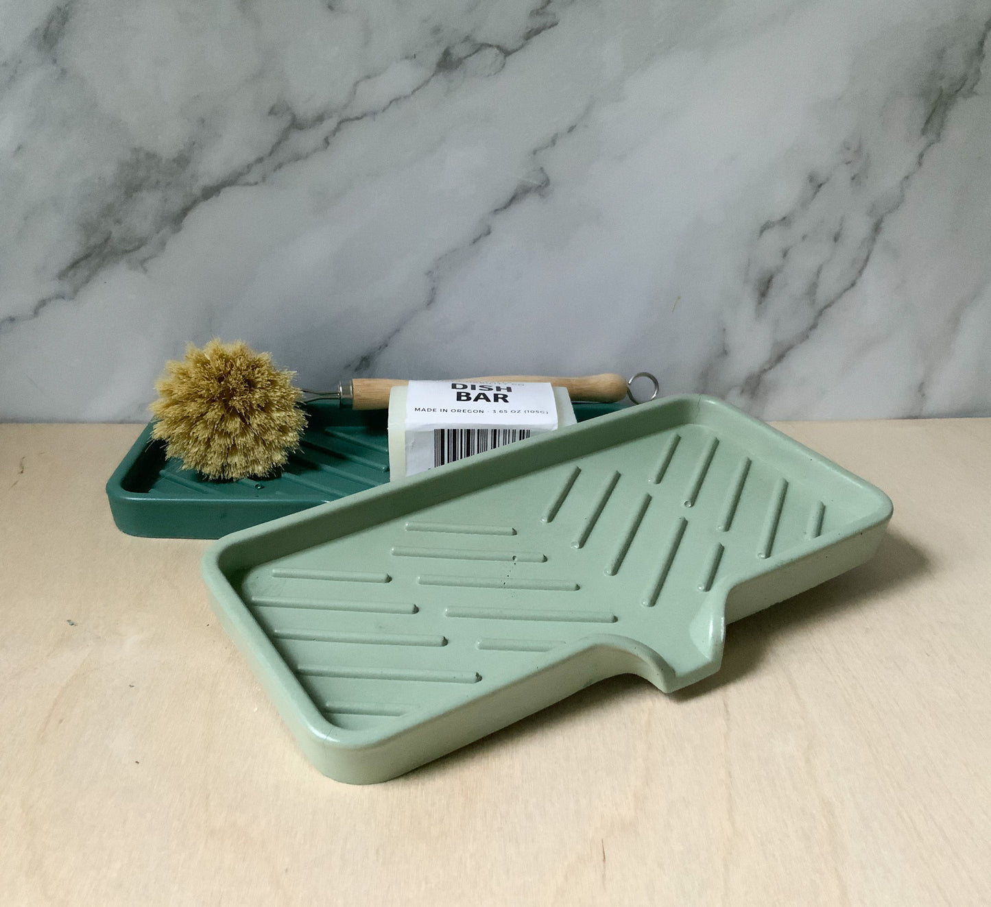 Colorful Concrete Stone Soap Dish with Drainage for Bathroom or Kitchen