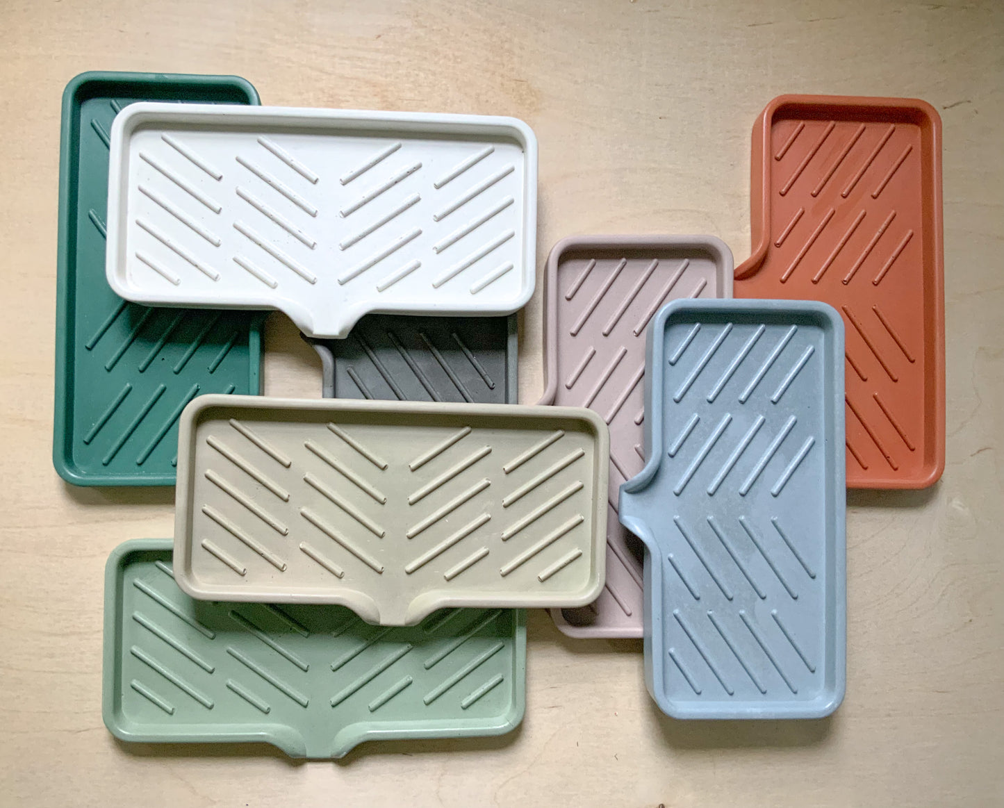 Colorful Concrete Stone Soap Dish with Drainage for Bathroom or Kitchen