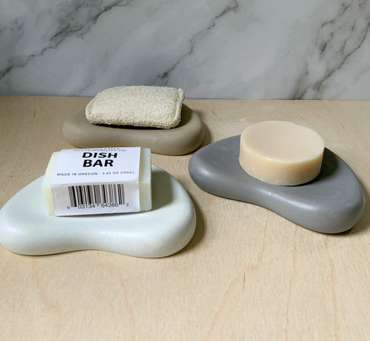 Colorful Concrete Soap Dish for Modern Bathroom Decor