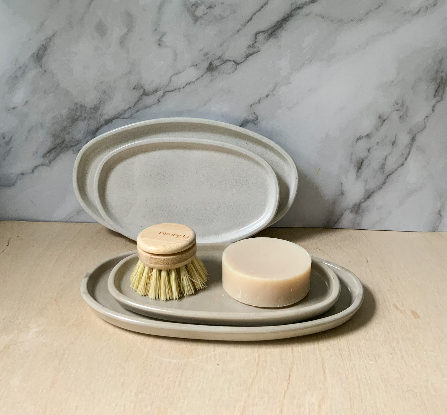 Concrete Oval Tray | candle catch all | Plant tray