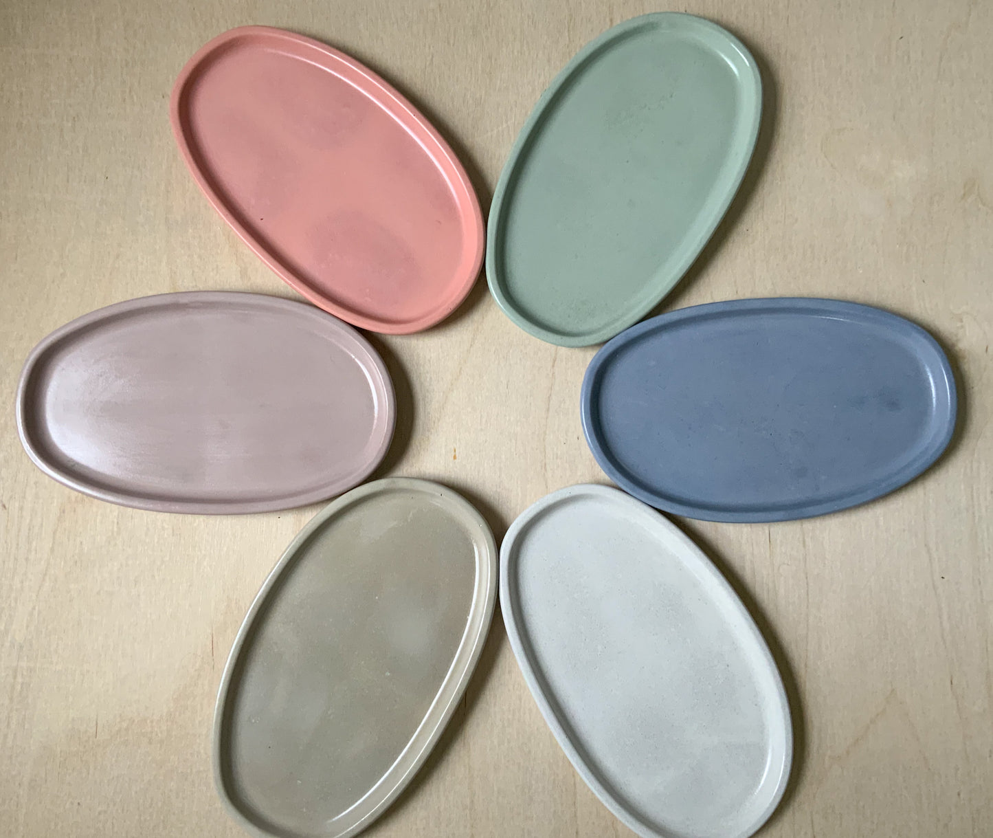 Concrete Oval Tray | candle catch all | Plant tray