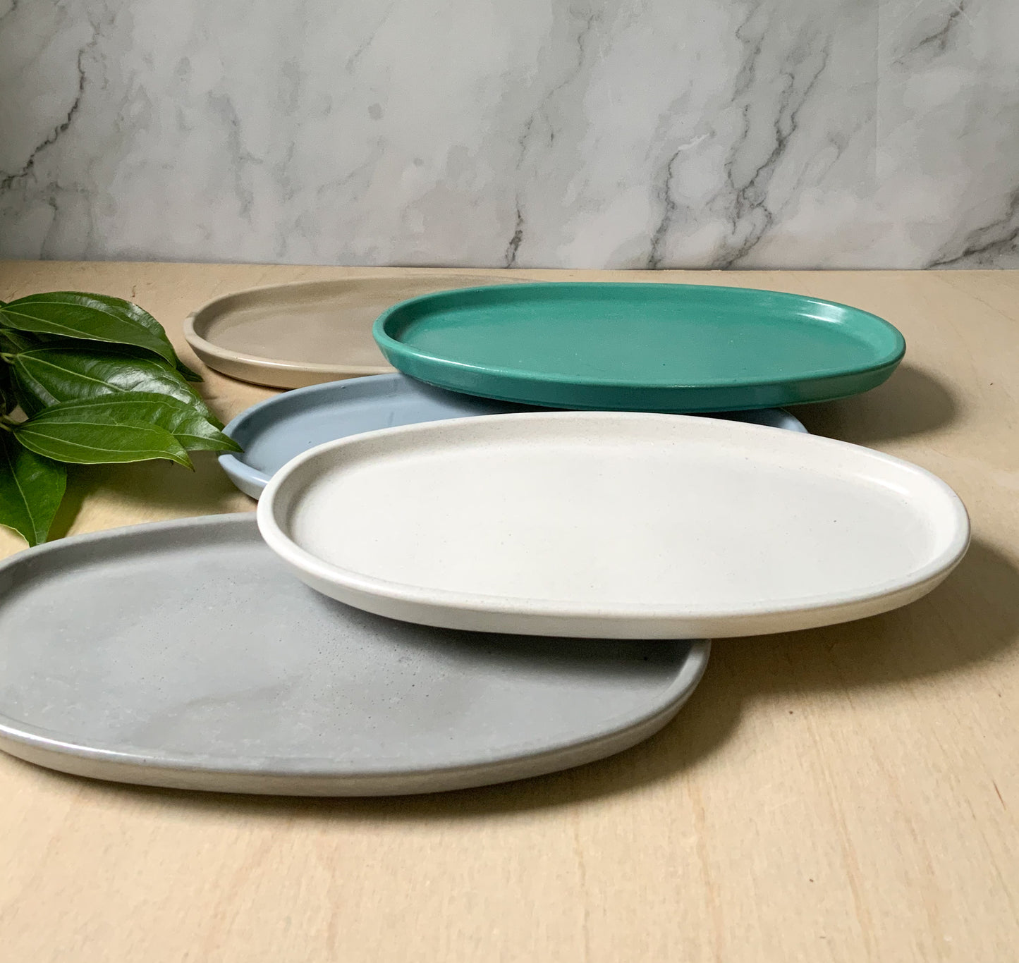 Concrete Oval Tray | candle catch all | Plant tray