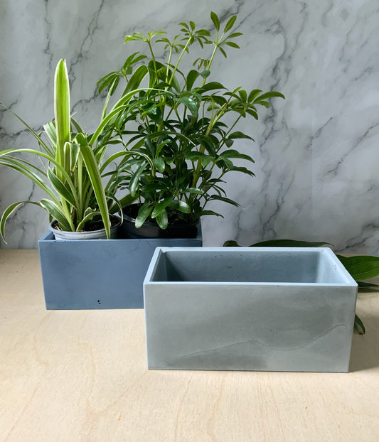 Concrete Planter – Handmade Modern Indoor Outdoor Plant Pot