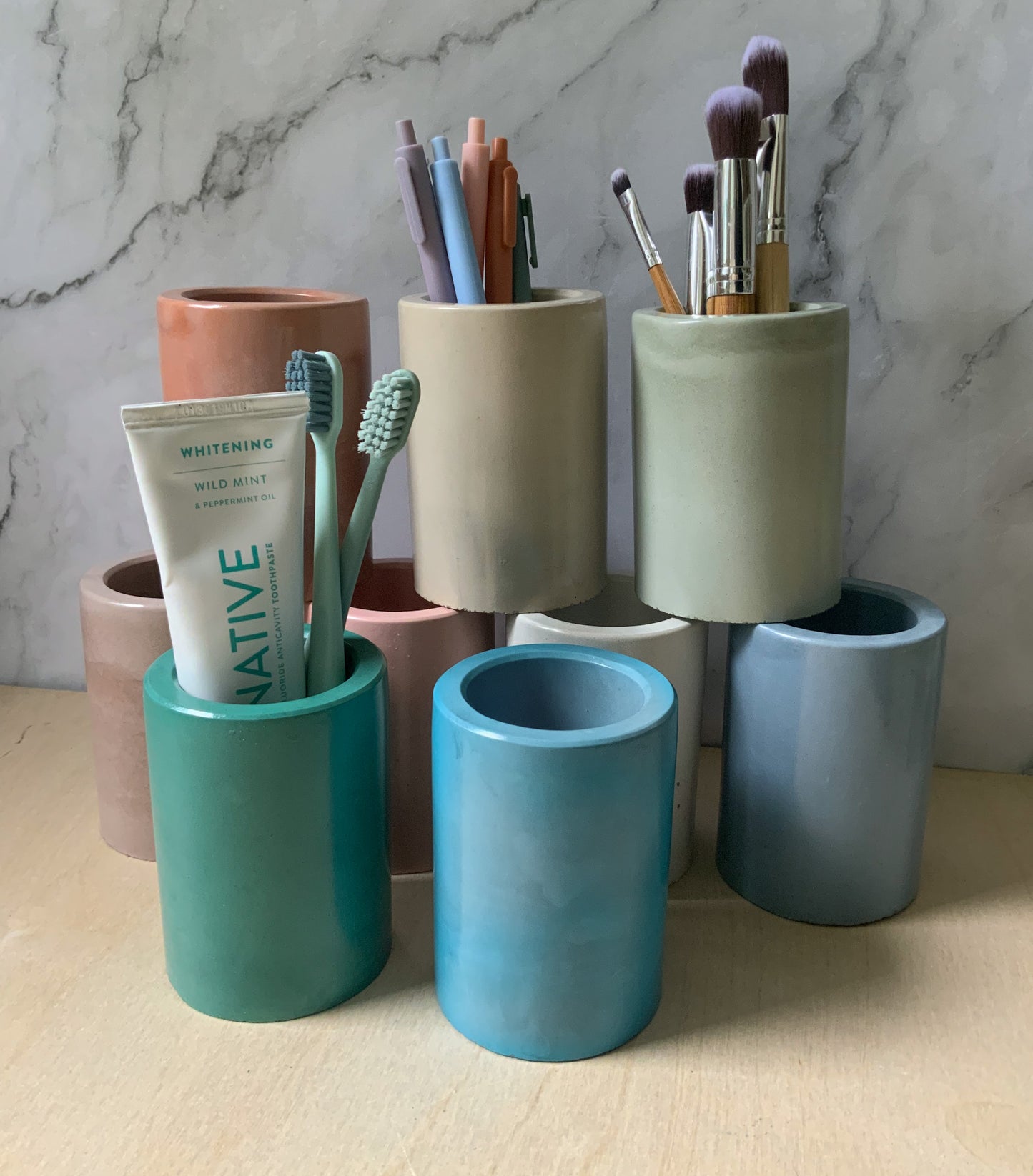 Concrete Storage Cup- Desk or Bathroom