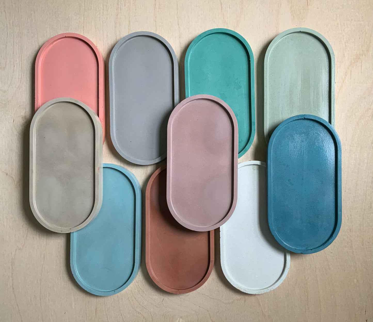 Concrete Oval Tray | candle tray | trinket tray modern