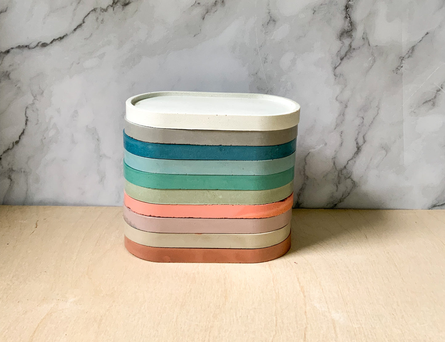 Concrete Oval Tray | candle tray | trinket tray modern