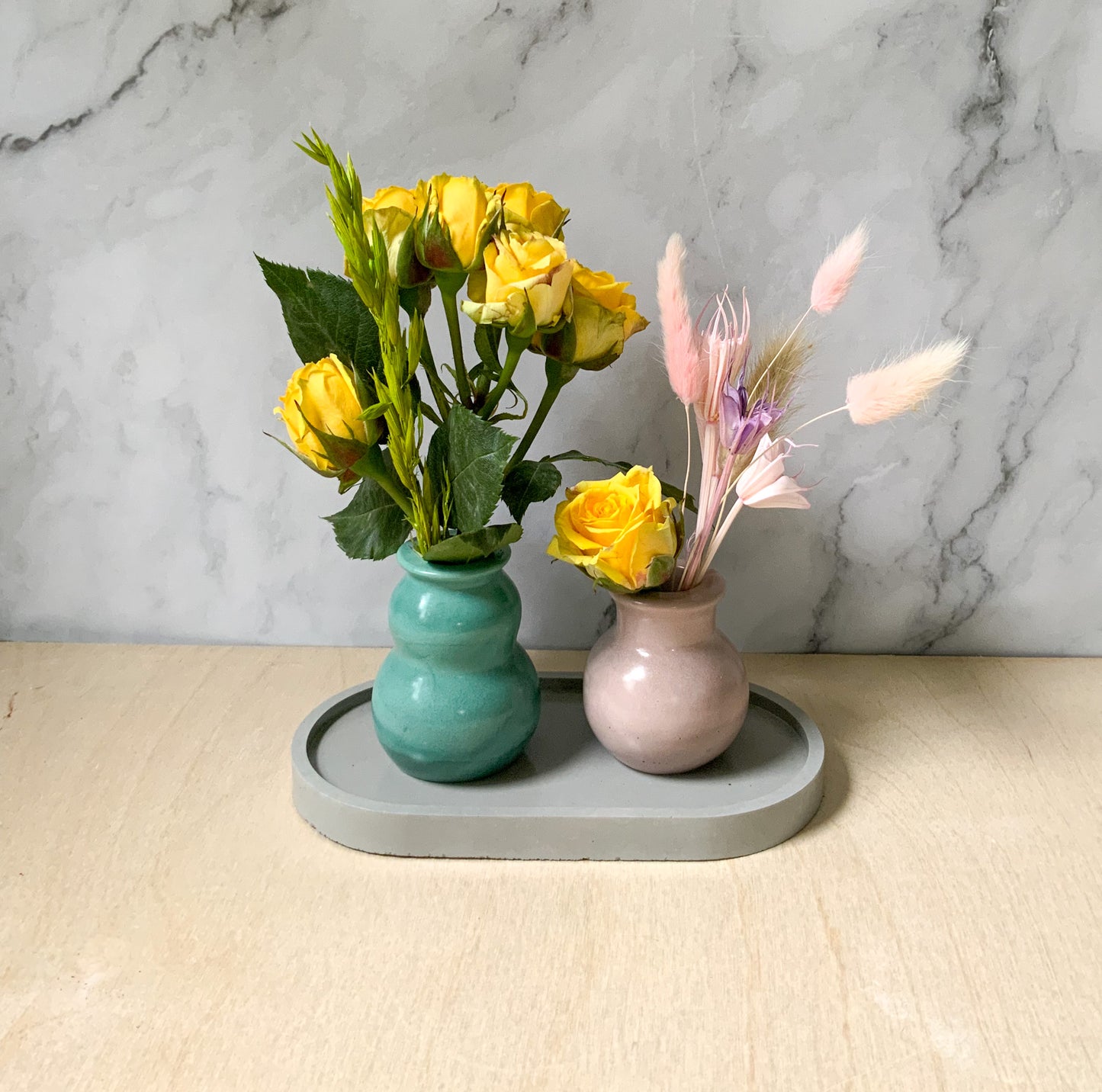 Concrete Oval Tray | candle tray | trinket tray modern