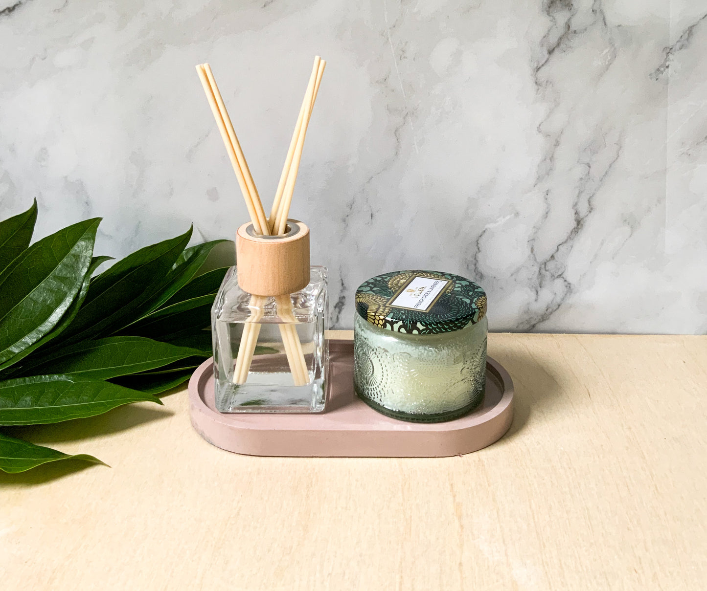 Concrete Oval Tray | candle tray | trinket tray modern