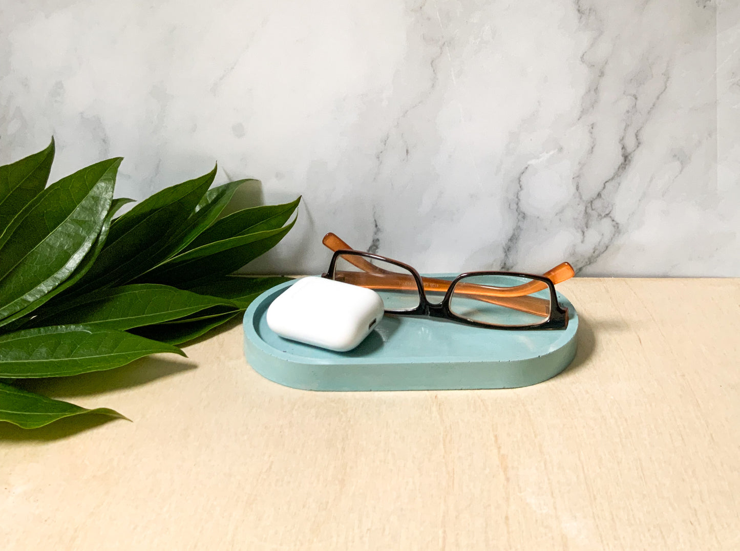 Concrete Oval Tray | candle tray | trinket tray modern