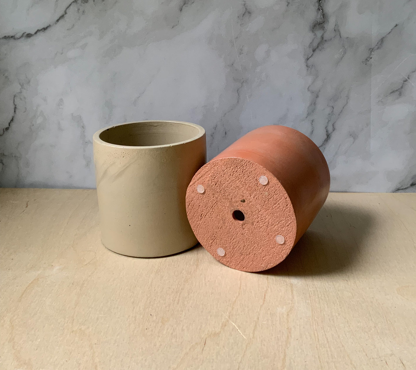 Round Industrial Concrete Handmade Modern Indoor Outdoor Plant Pot