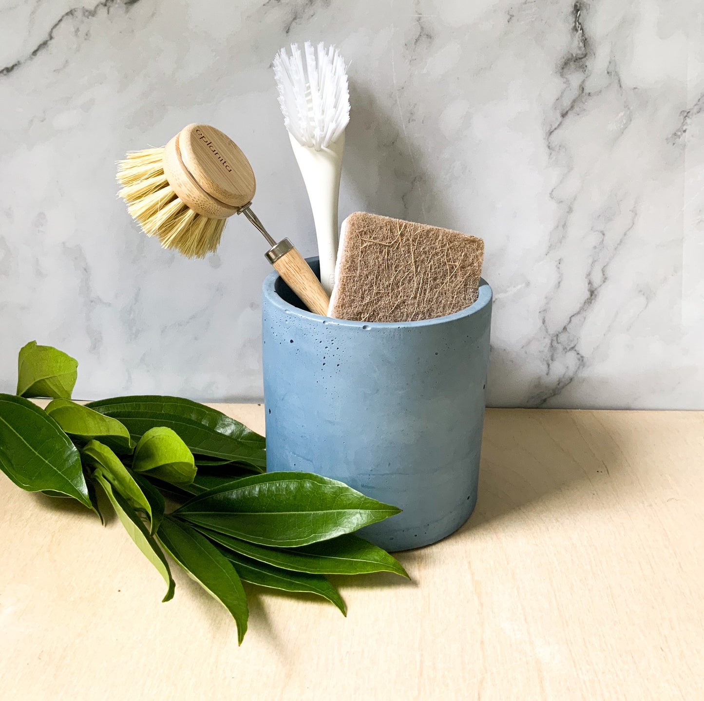 Industrial Concrete Kitchen Utensil Holder