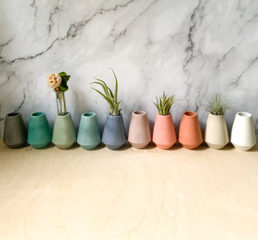 Concrete Small Vases - Industrial Bud Vase
