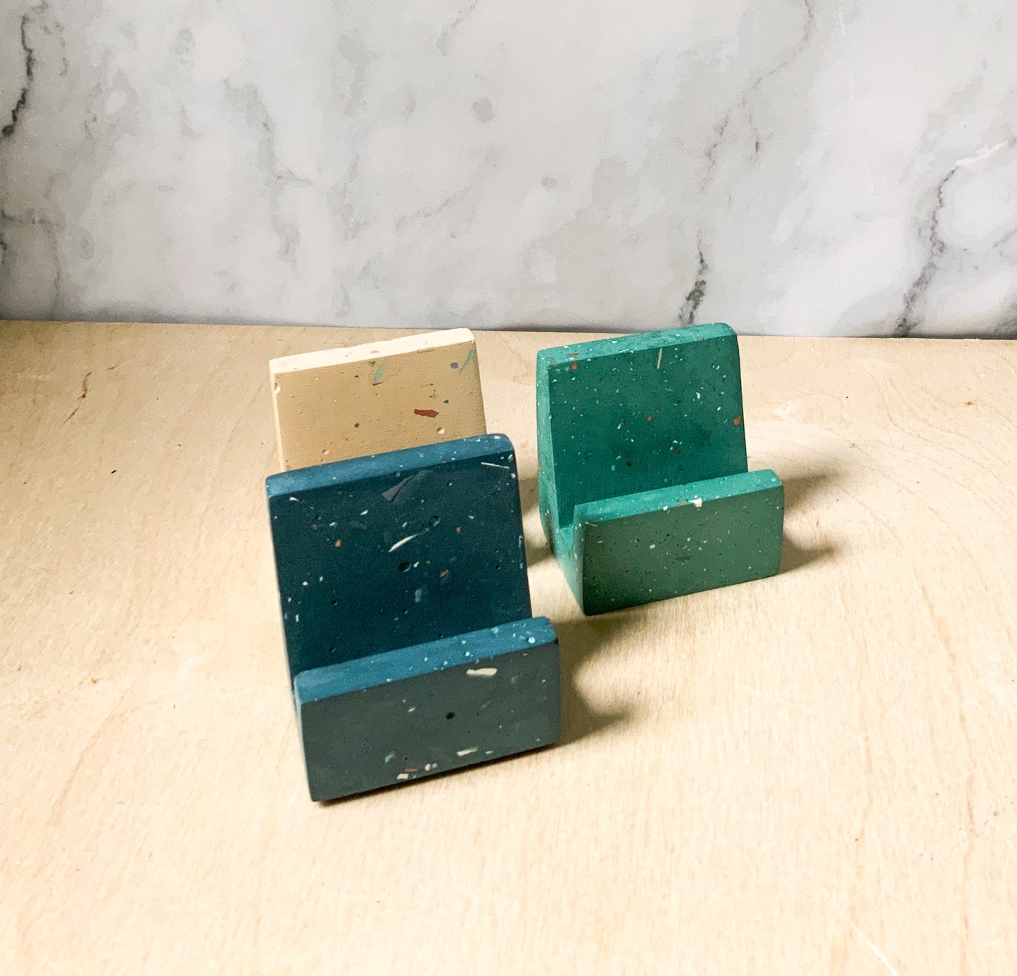 Terrazzo Mobile Phone Holder/ Cement Concrete Cell Phone Stand/ Cement iPhone stand