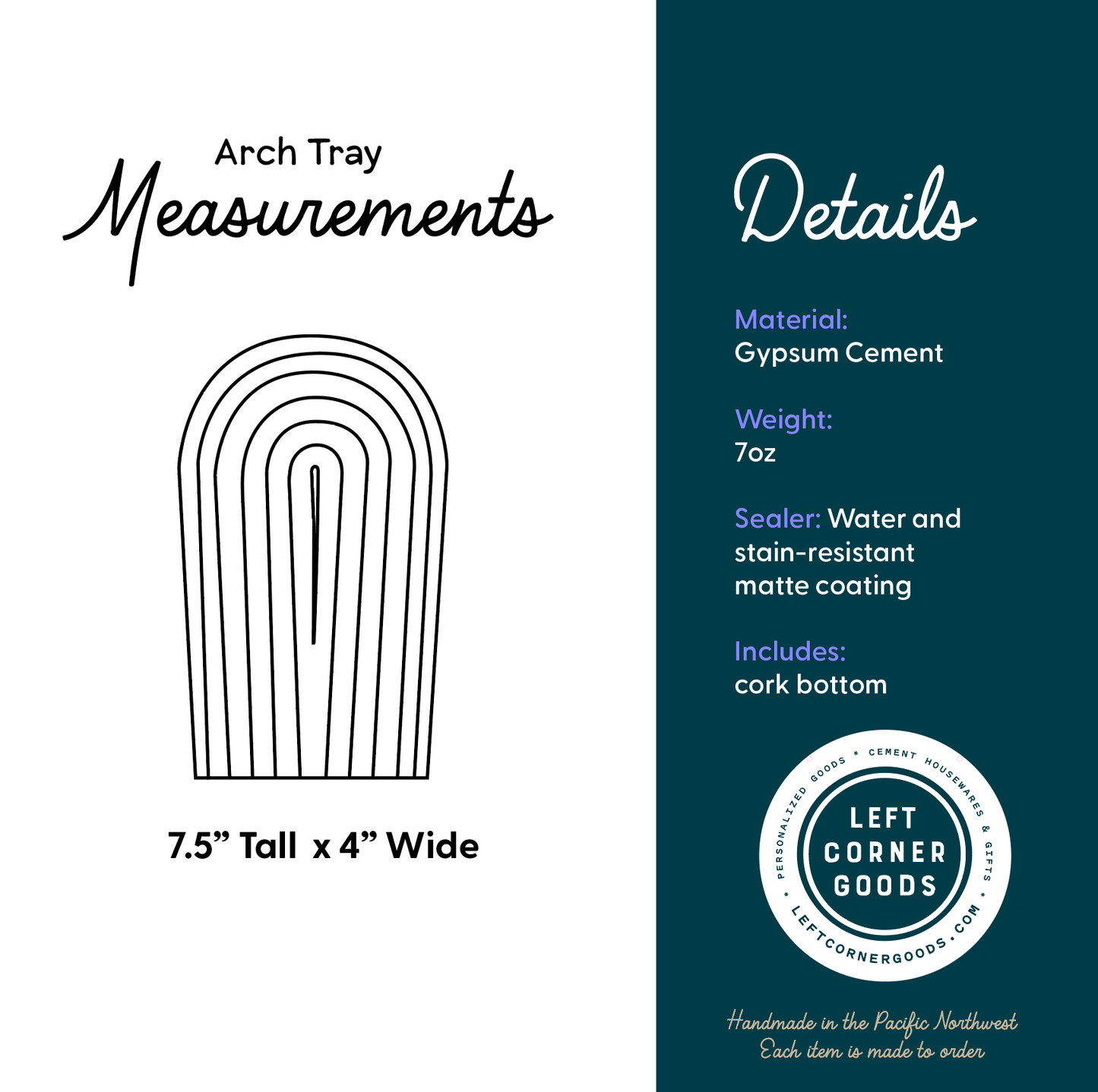 Arch decorative tray