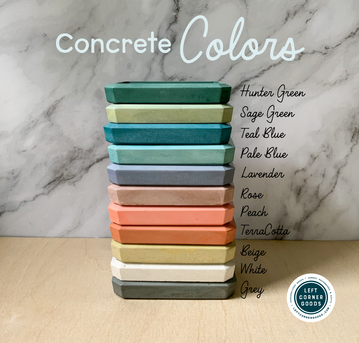 Colorful Concrete Soap Dish for Modern Bathroom Decor